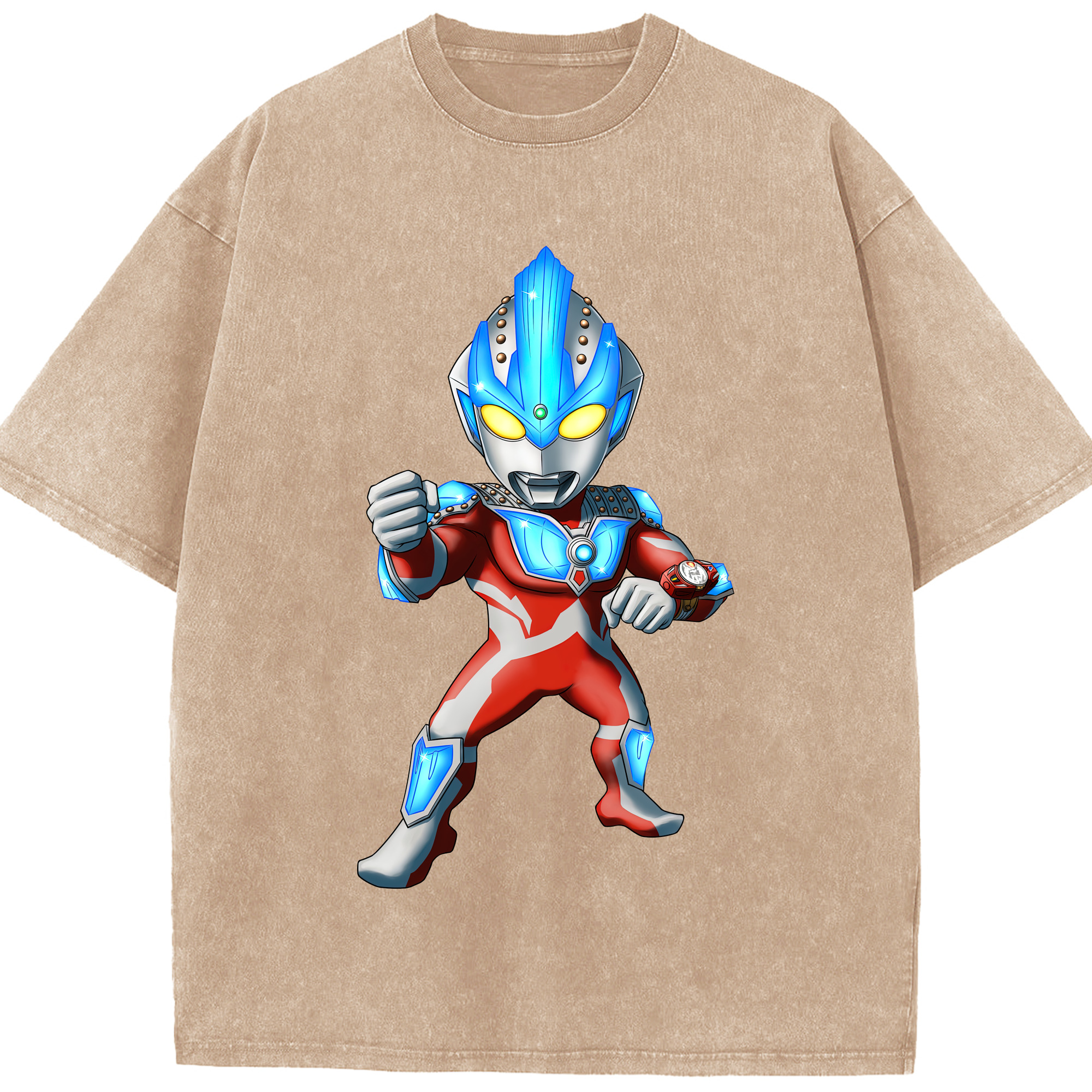 （画像用） ウルトラマン Ultraman 綿100% ヴィンテージ風 半袖Tシャツ（フロントプリント）