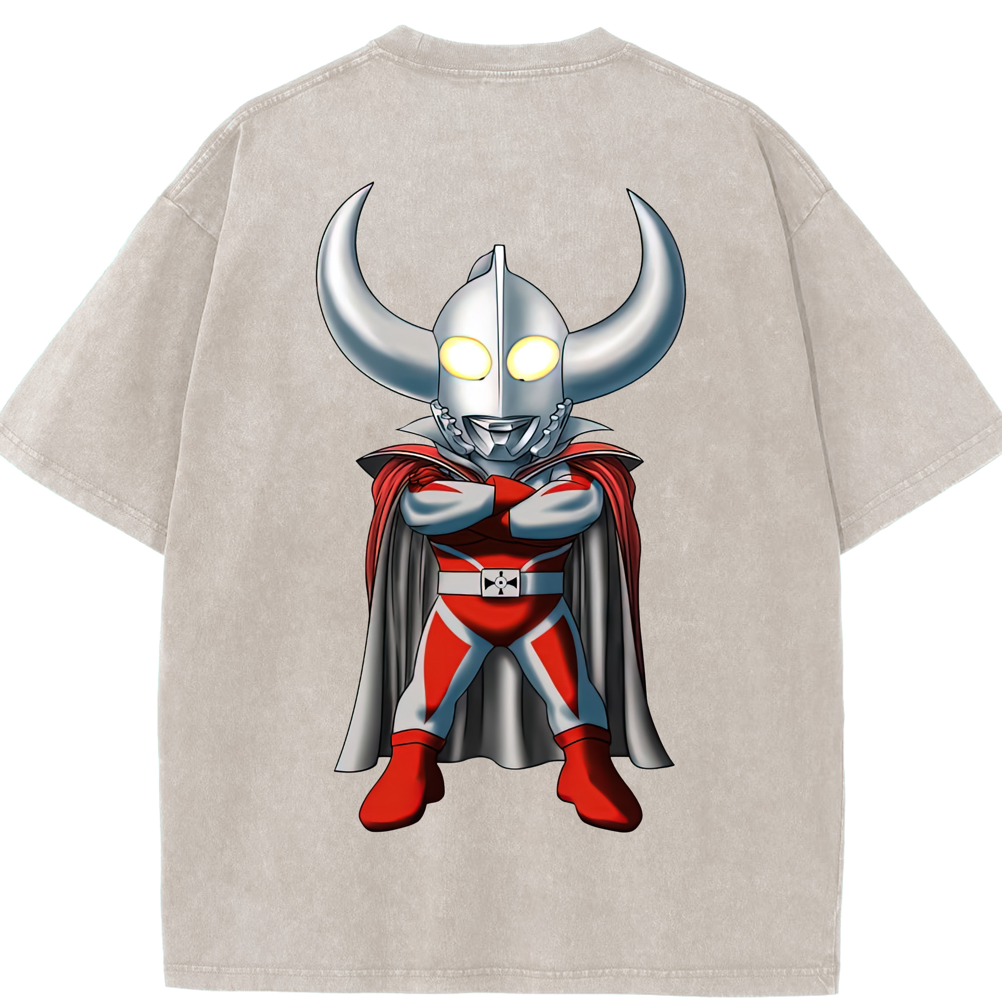 （画像用） ウルトラマン Ultraman 綿100% ヴィンテージ風 半袖Tシャツ（背面プリント）
