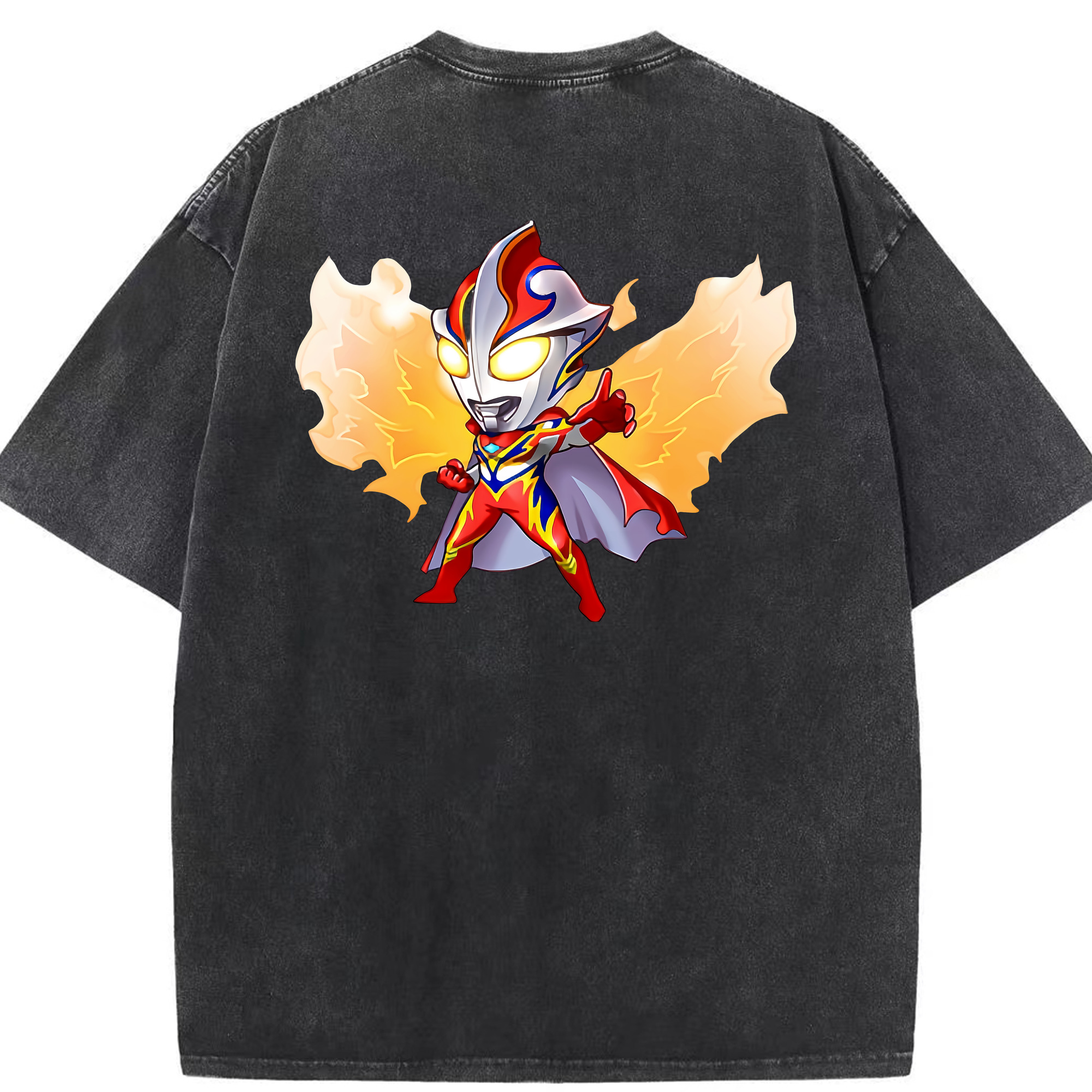 （画像用） ウルトラマン Ultraman 綿100% ヴィンテージ風 半袖Tシャツ（背面プリント）
