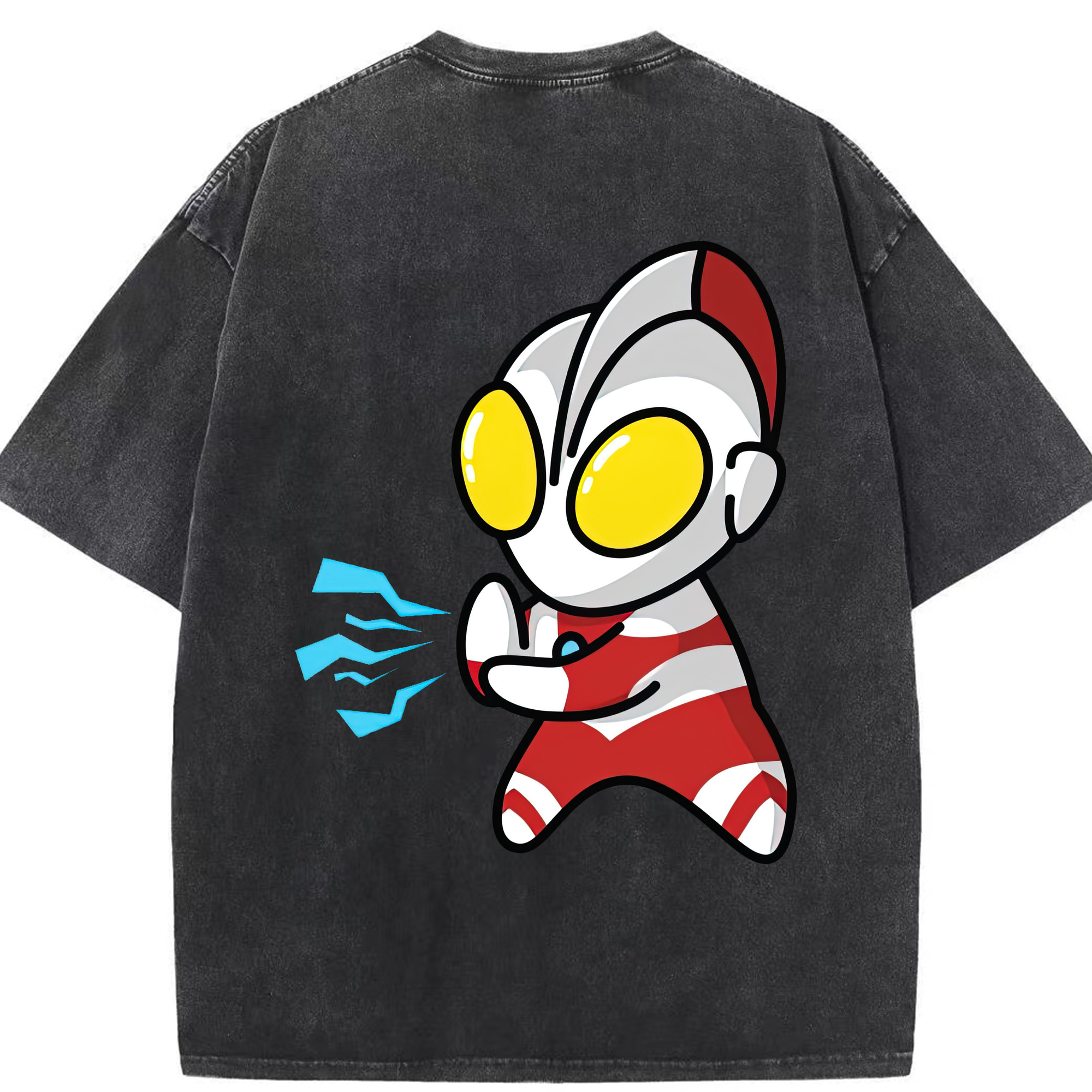 （画像用） ウルトラマン Ultraman 綿100% ヴィンテージ風 半袖Tシャツ（背面プリント）