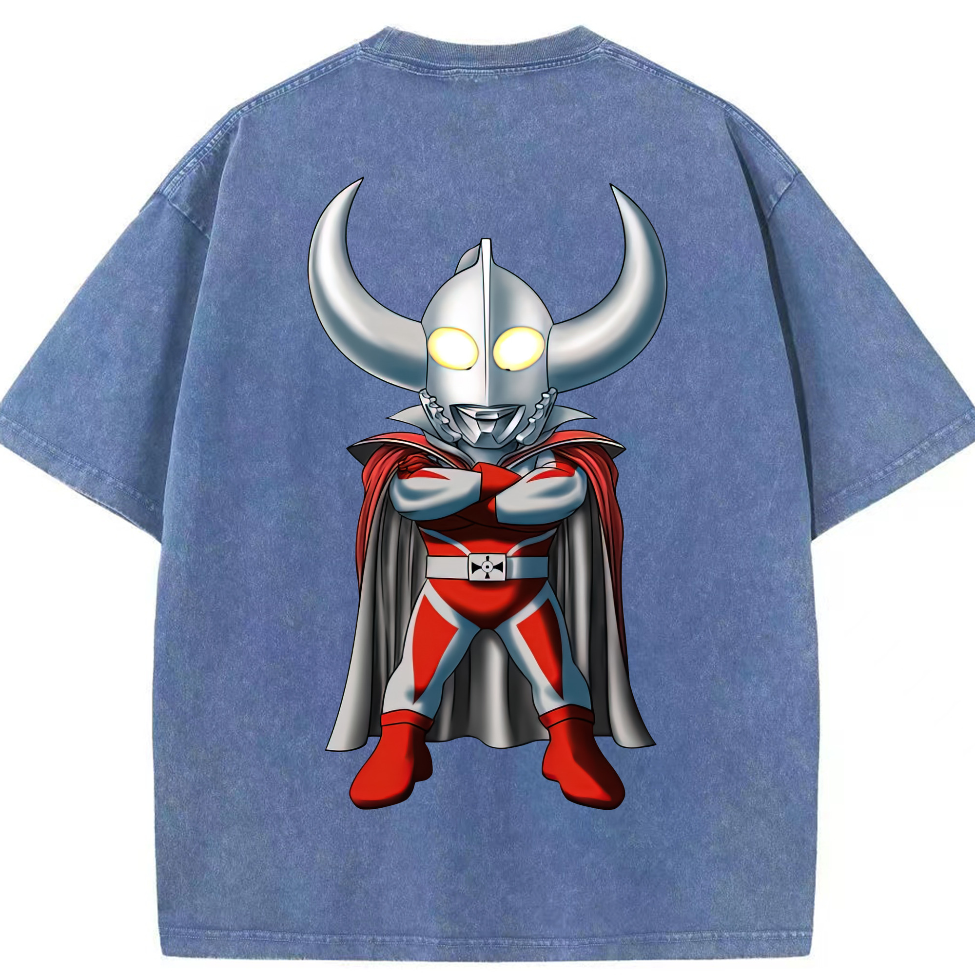 （画像用） ウルトラマン Ultraman 綿100% ヴィンテージ風 半袖Tシャツ（背面プリント）