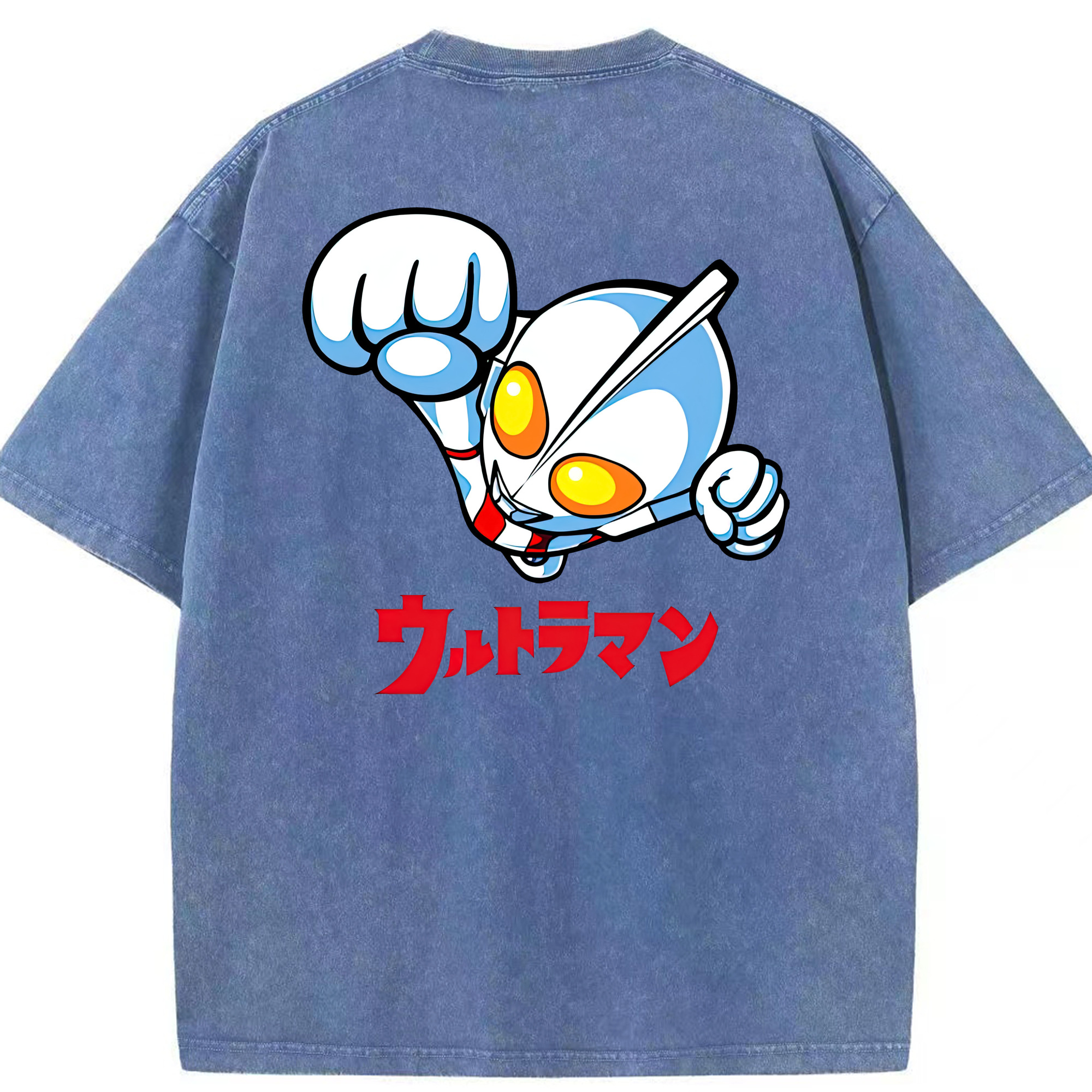 （画像用） ウルトラマン Ultraman 綿100% ヴィンテージ風 半袖Tシャツ（背面プリント）