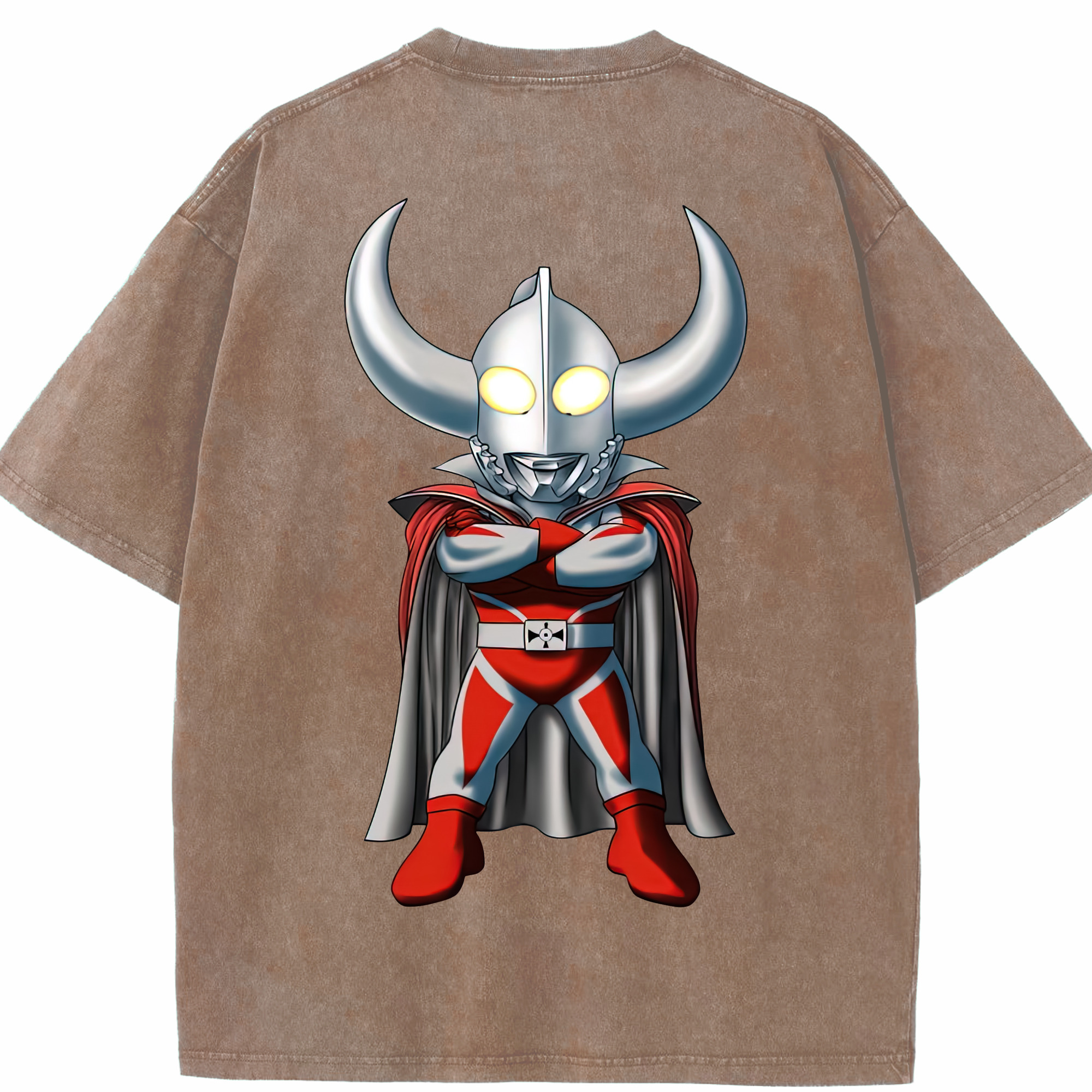 （画像用） ウルトラマン Ultraman 綿100% ヴィンテージ風 半袖Tシャツ（背面プリント）