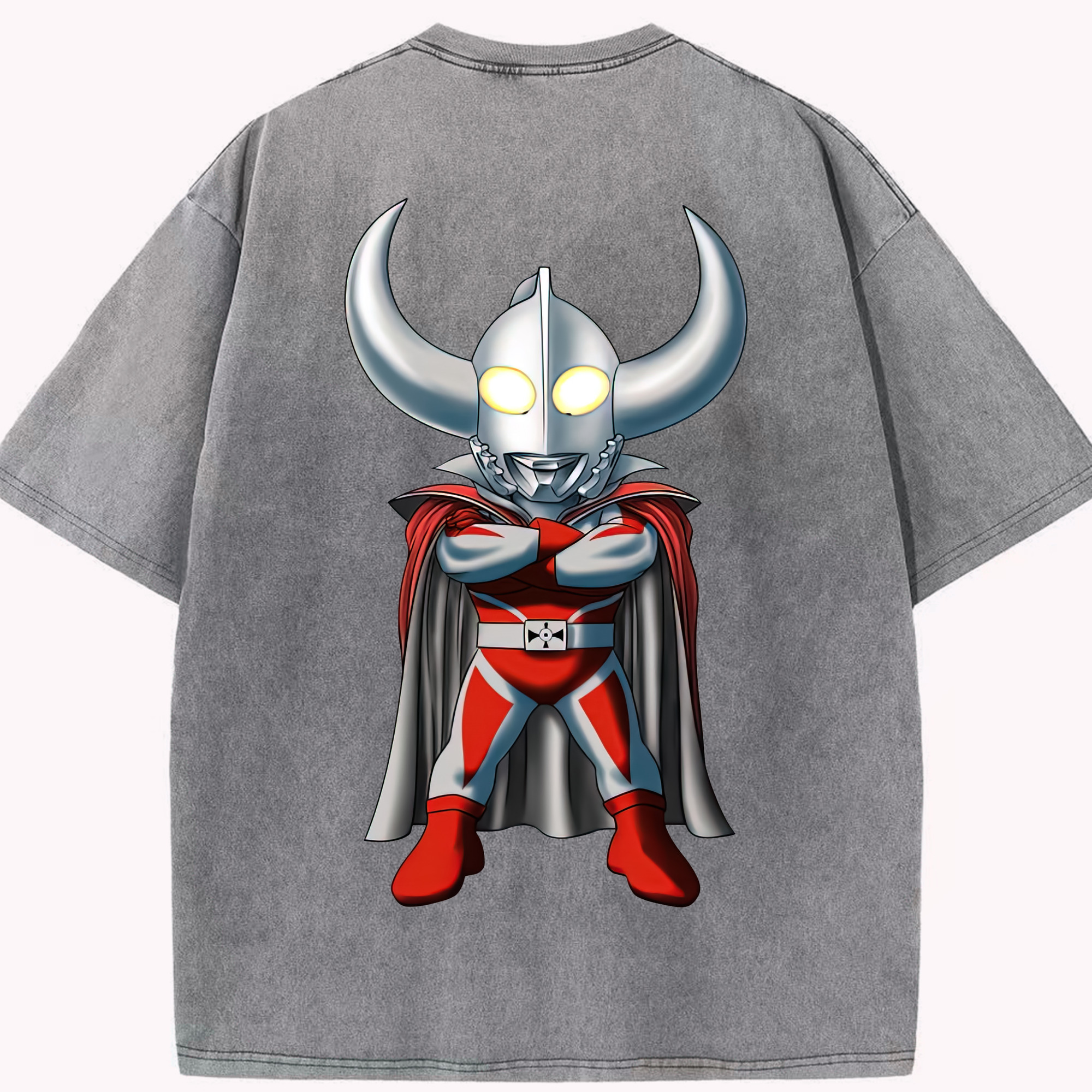 （画像用） ウルトラマン Ultraman 綿100% ヴィンテージ風 半袖Tシャツ（背面プリント）
