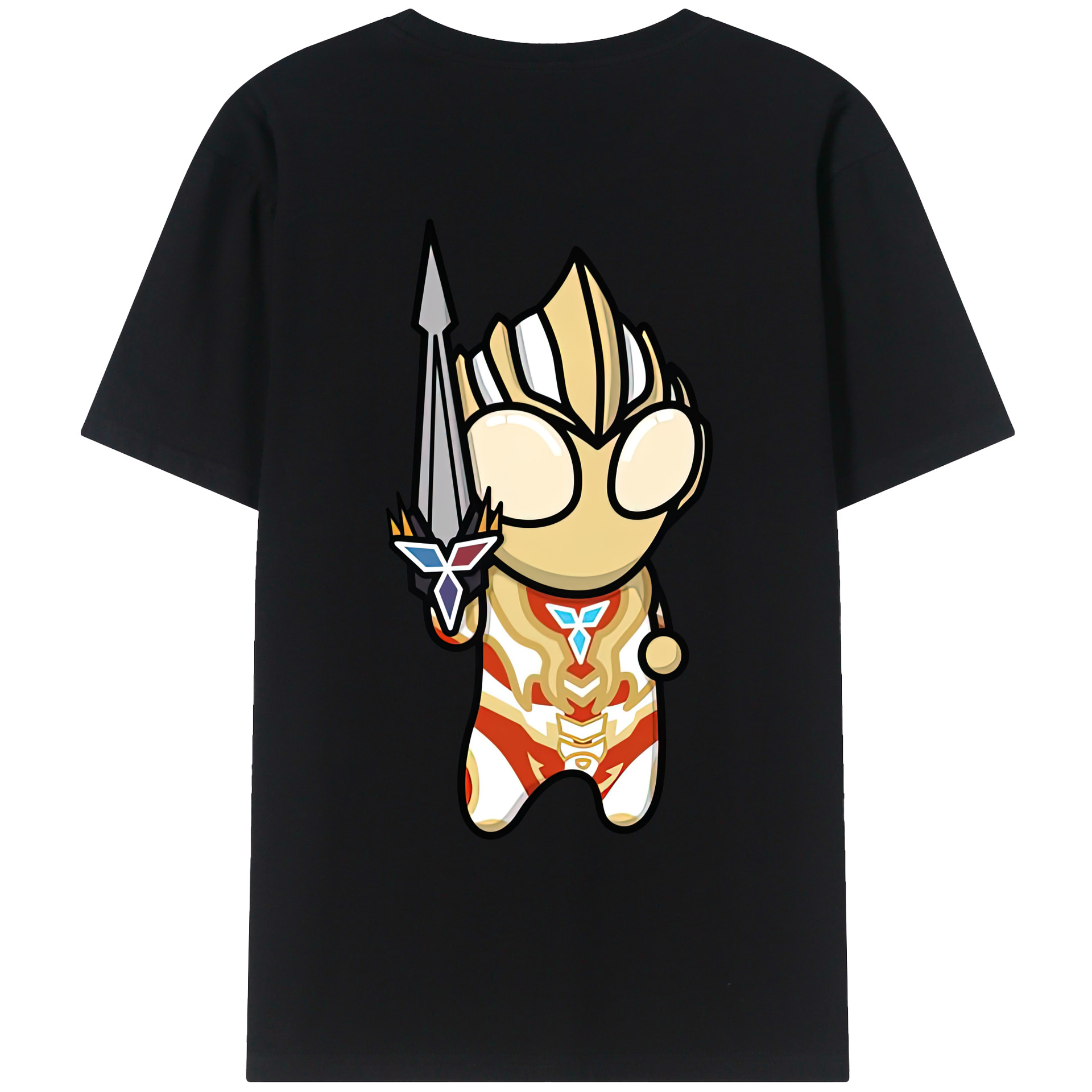 ウルトラマン Ultraman 綿100％ メンズ半袖Tシャツ（バックプリント） 通気性