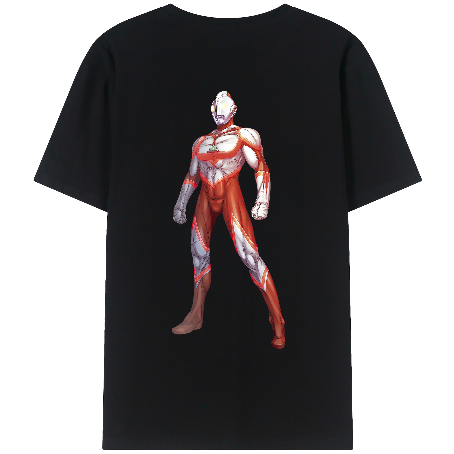 ウルトラマン Ultraman 綿100％ メンズ半袖Tシャツ（バックプリント） 通気性