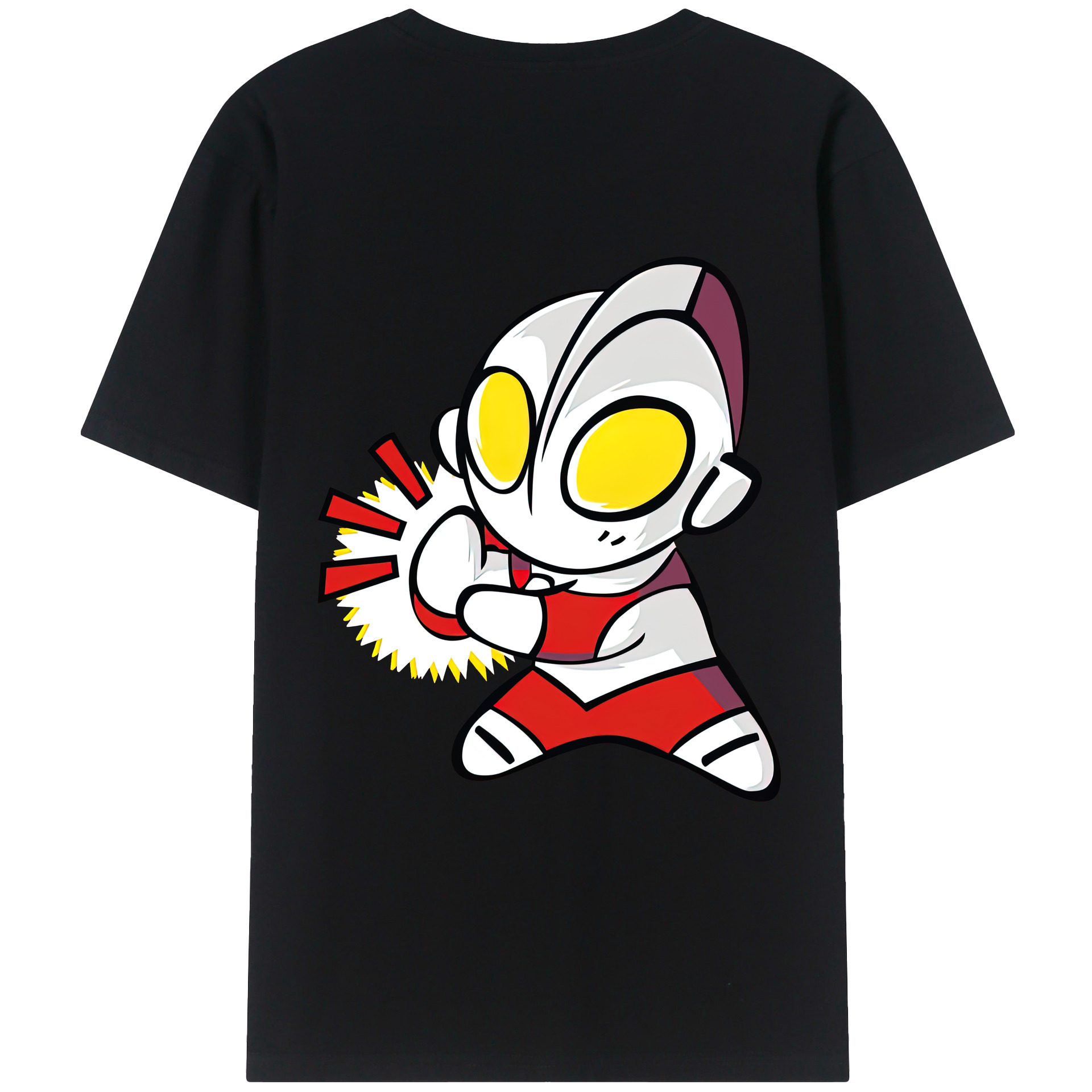ウルトラマン Ultraman 綿100％ メンズ半袖Tシャツ（バックプリント） 通気性