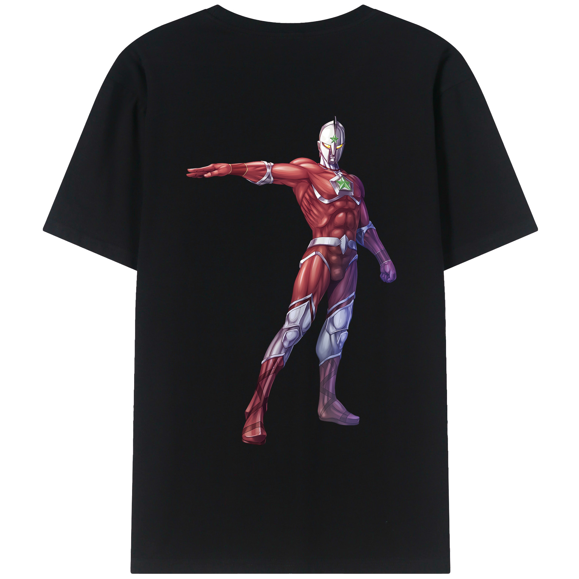 （画像用） ウルトラマン Ultraman 綿100％ メンズ半袖Tシャツ（バックプリント） 通気性