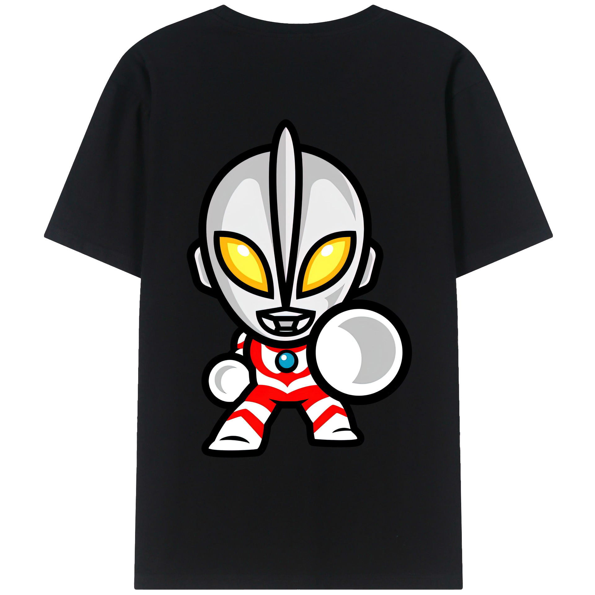 ウルトラマン Ultraman 綿100％ メンズ半袖Tシャツ（バックプリント） 通気性