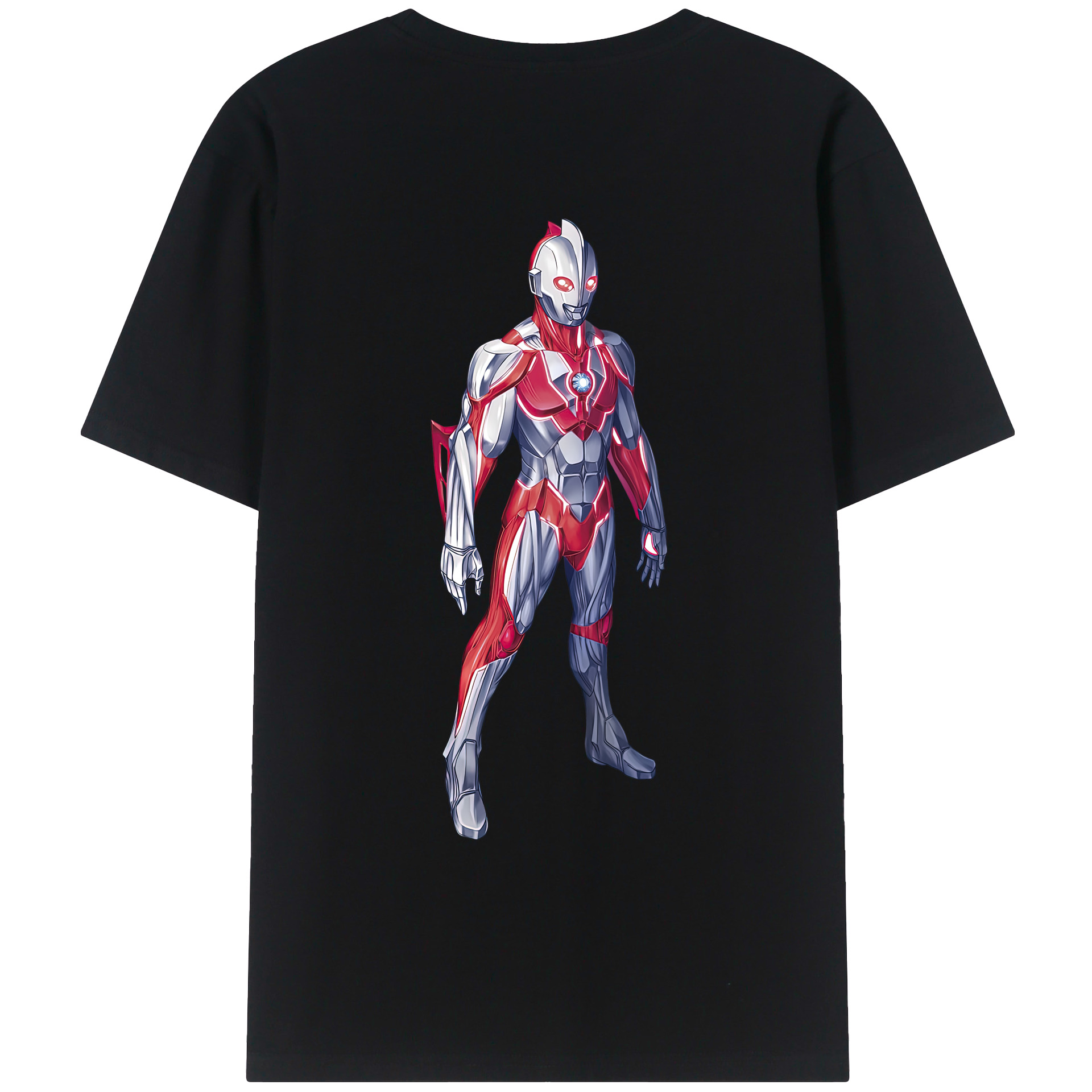 （画像用） ウルトラマン Ultraman 綿100％ メンズ半袖Tシャツ（バックプリント） 通気性