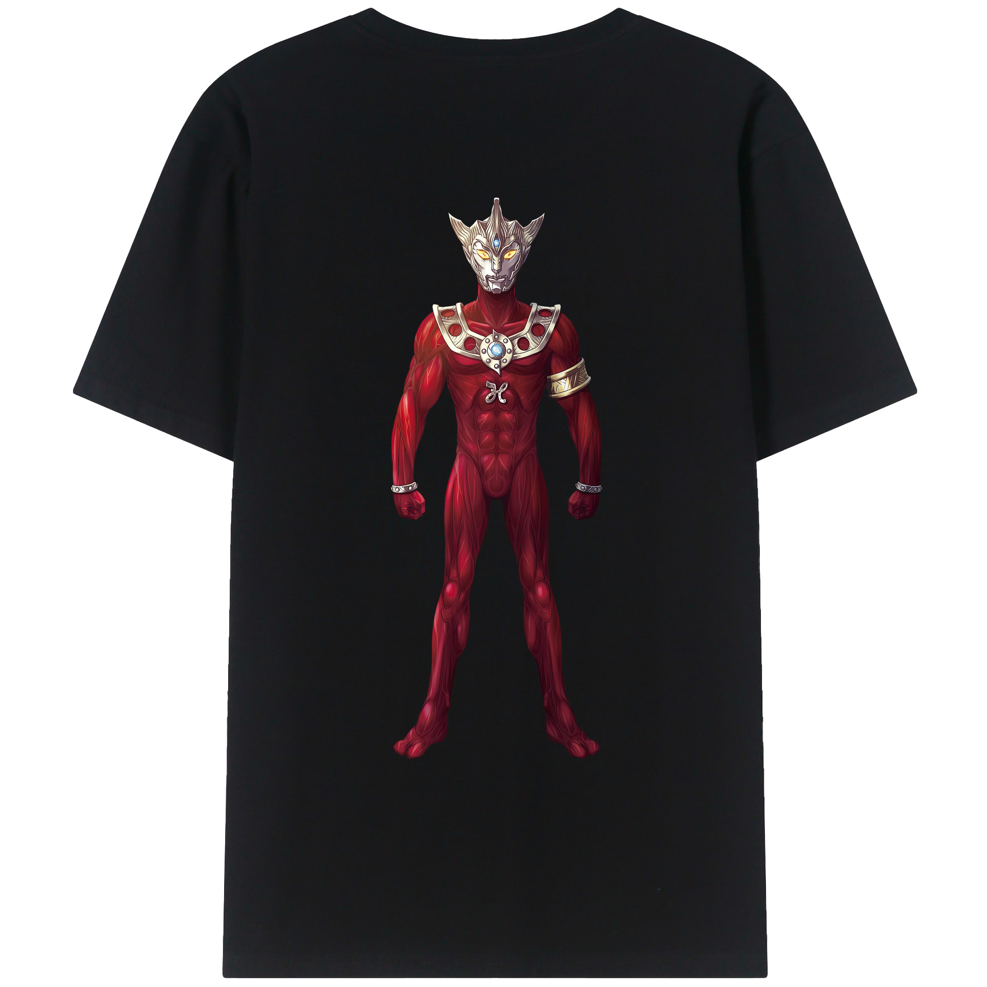 ウルトラマン Ultraman 綿100％ メンズ半袖Tシャツ（バックプリント） 通気性