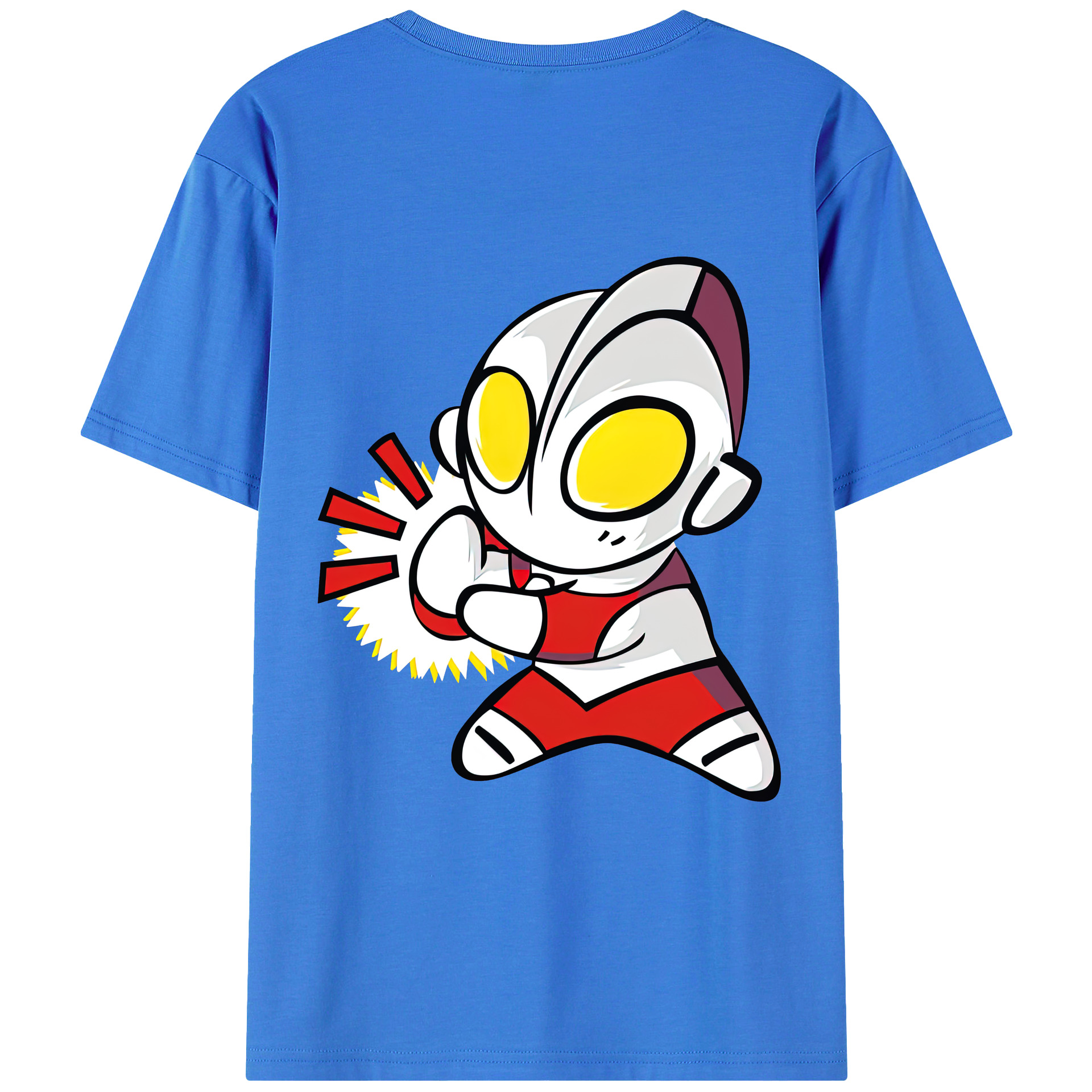 ウルトラマン Ultraman 綿100％ メンズ半袖Tシャツ（バックプリント） 通気性