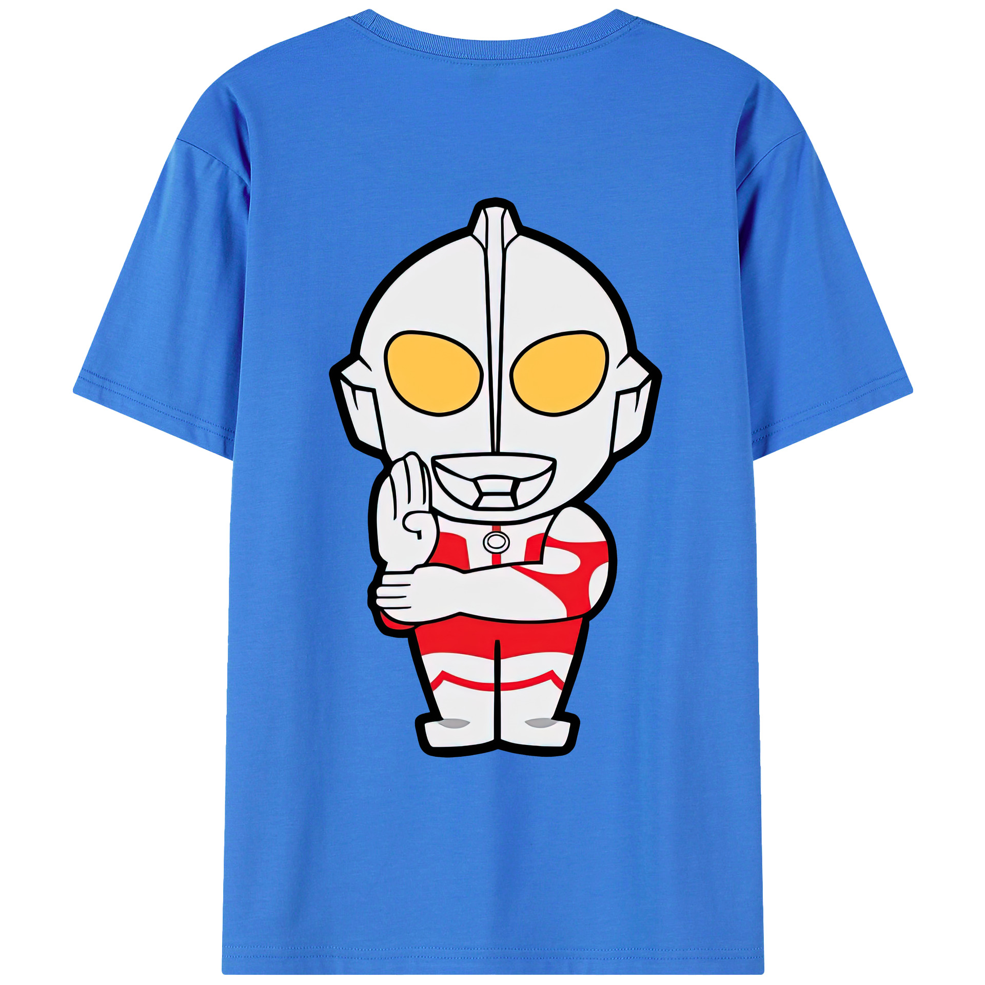 （画像用） ウルトラマン Ultraman 綿100％ メンズ半袖Tシャツ（バックプリント） 通気性