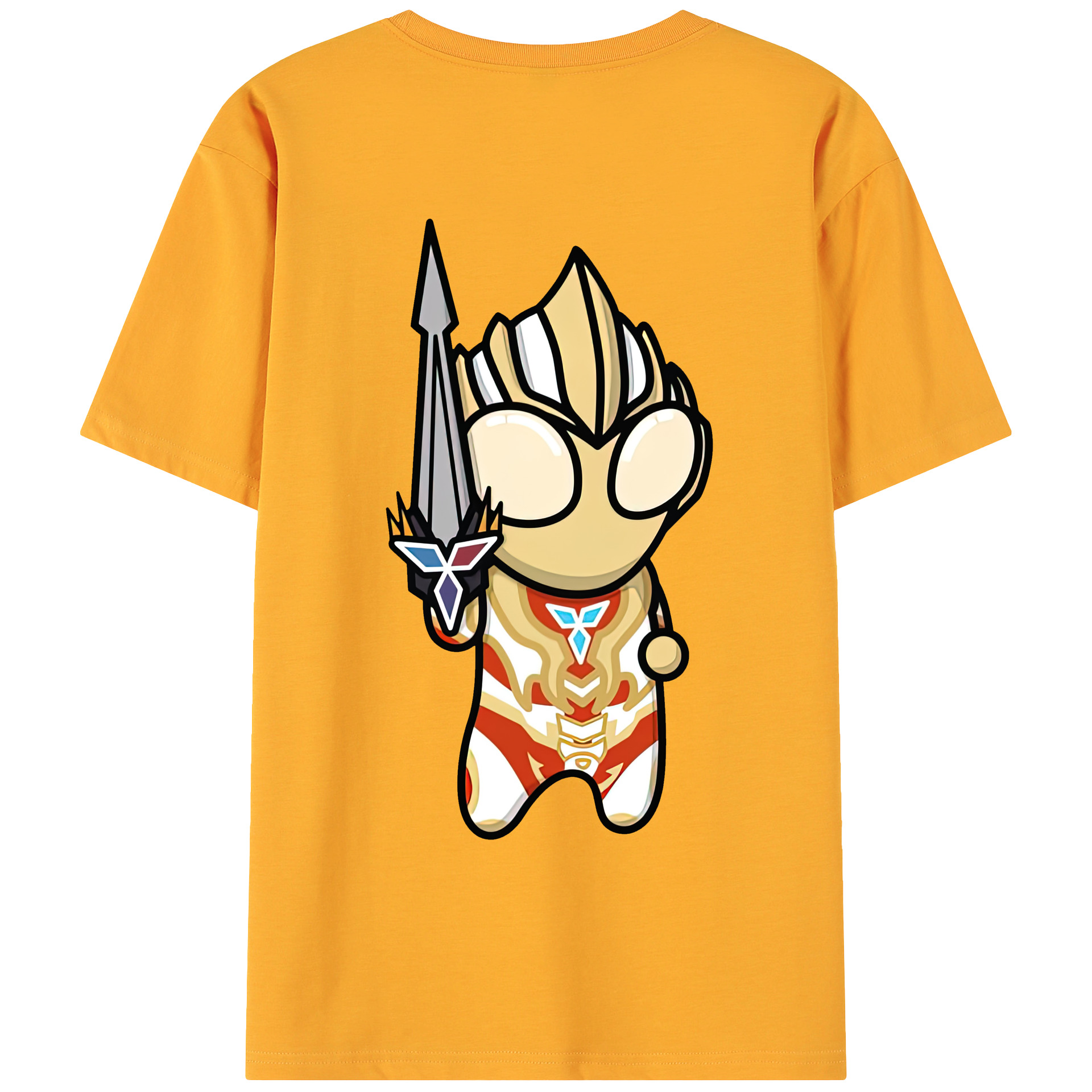 ウルトラマン Ultraman 綿100％ メンズ半袖Tシャツ（バックプリント） 通気性