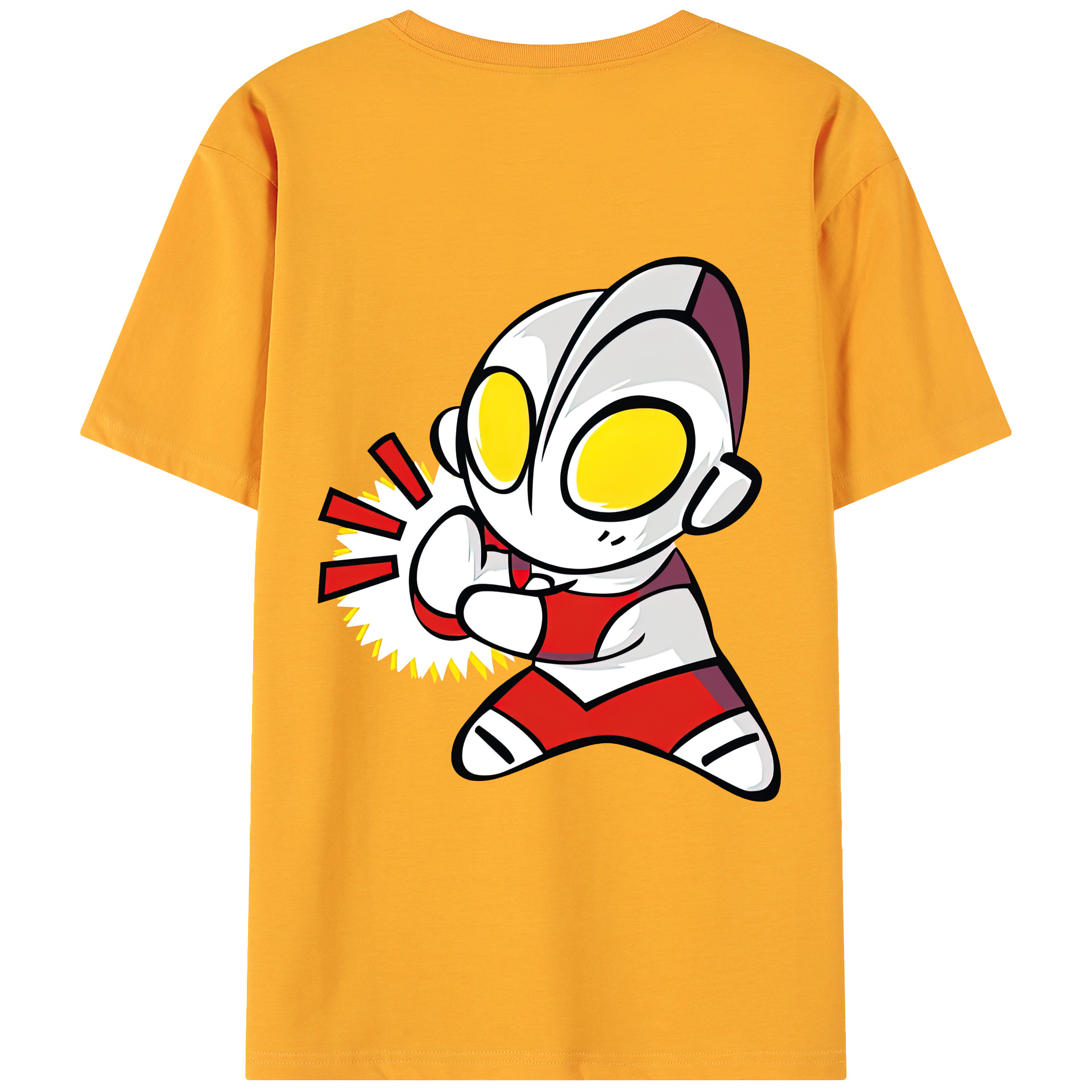 ウルトラマン Ultraman 綿100％ メンズ半袖Tシャツ（バックプリント） 通気性