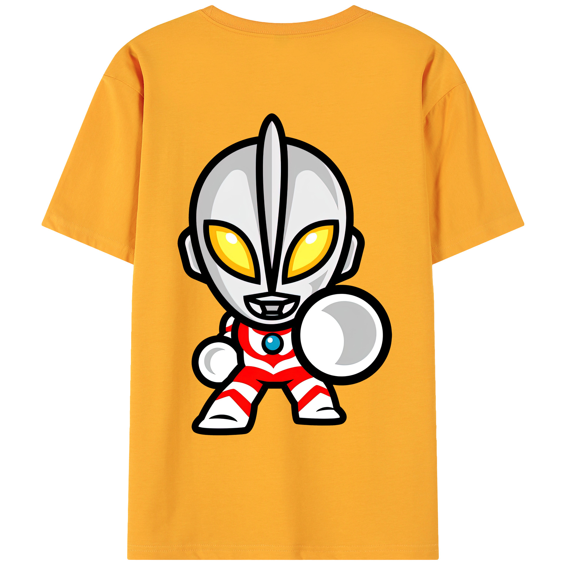 ウルトラマン Ultraman 綿100％ メンズ半袖Tシャツ（バックプリント） 通気性