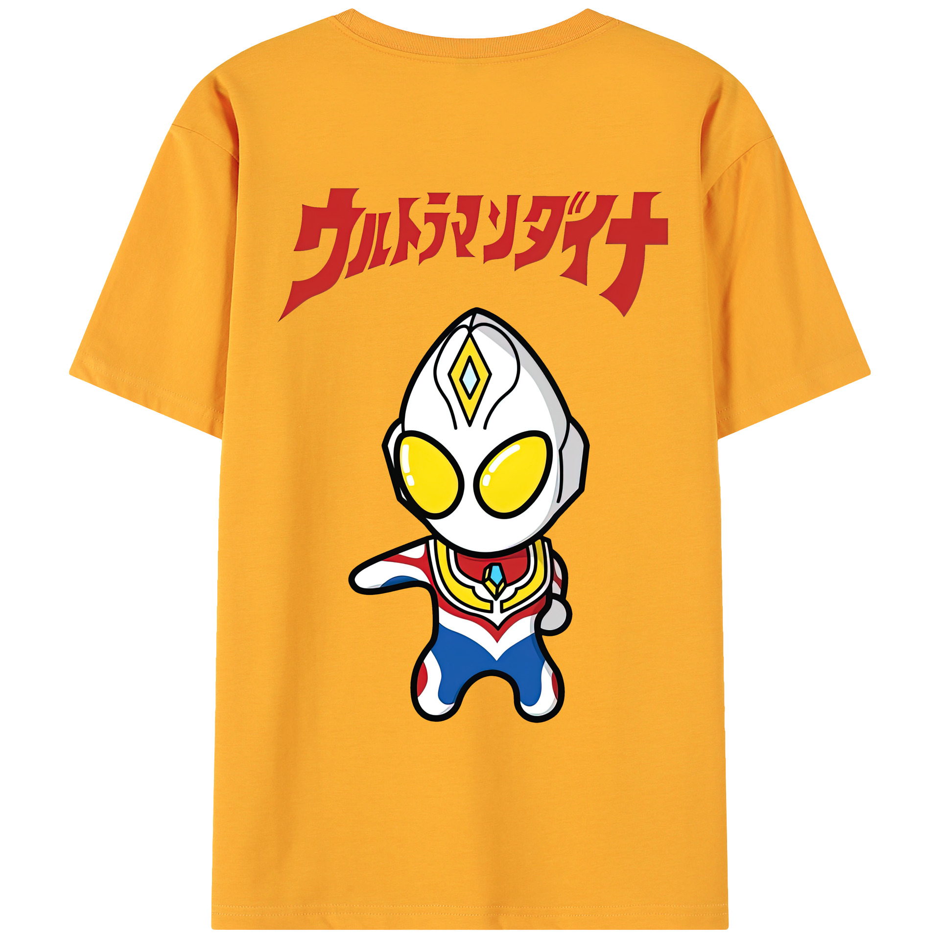 （画像用） ウルトラマン Ultraman 綿100％ メンズ半袖Tシャツ（バックプリント） 通気性