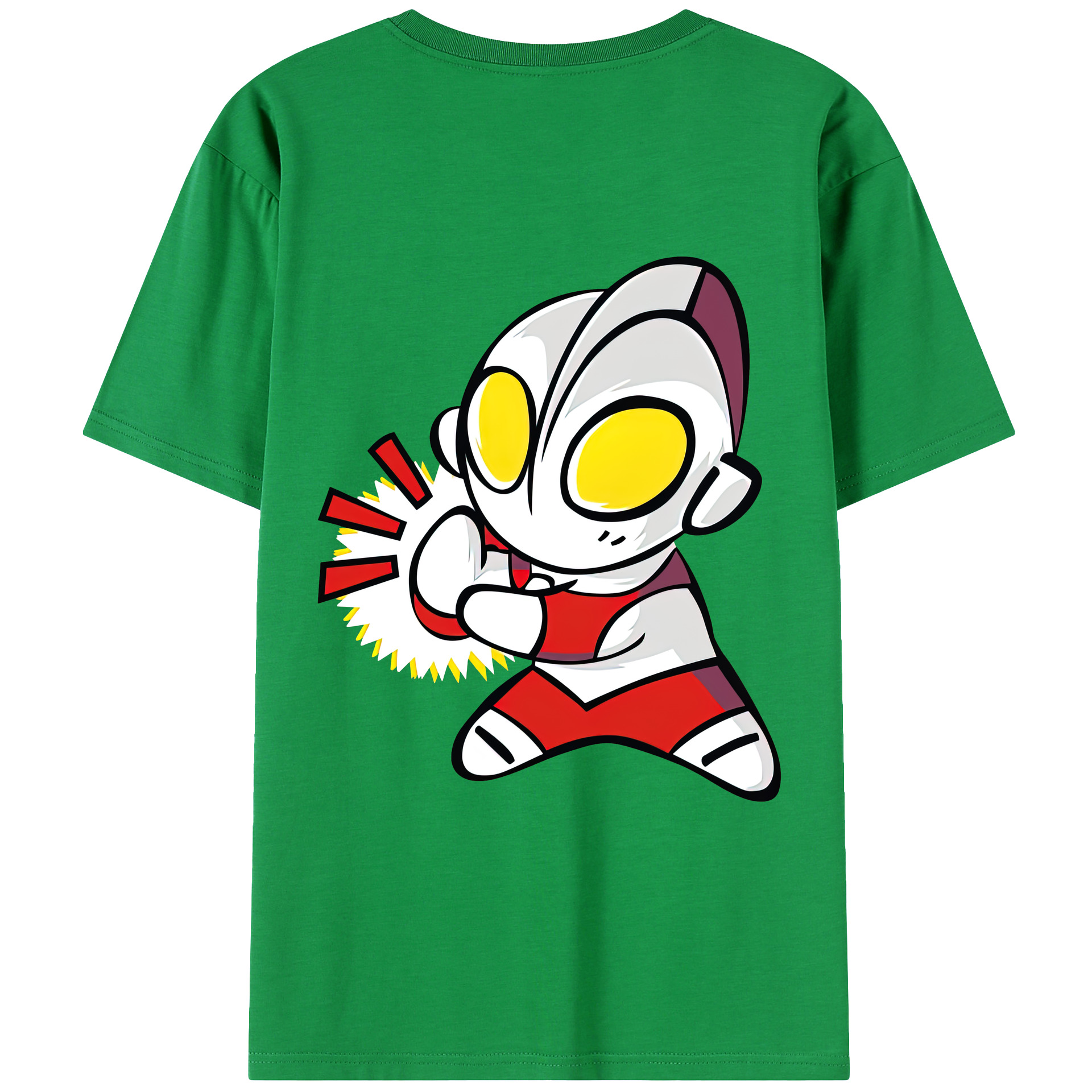ウルトラマン Ultraman 綿100％ メンズ半袖Tシャツ（バックプリント） 通気性