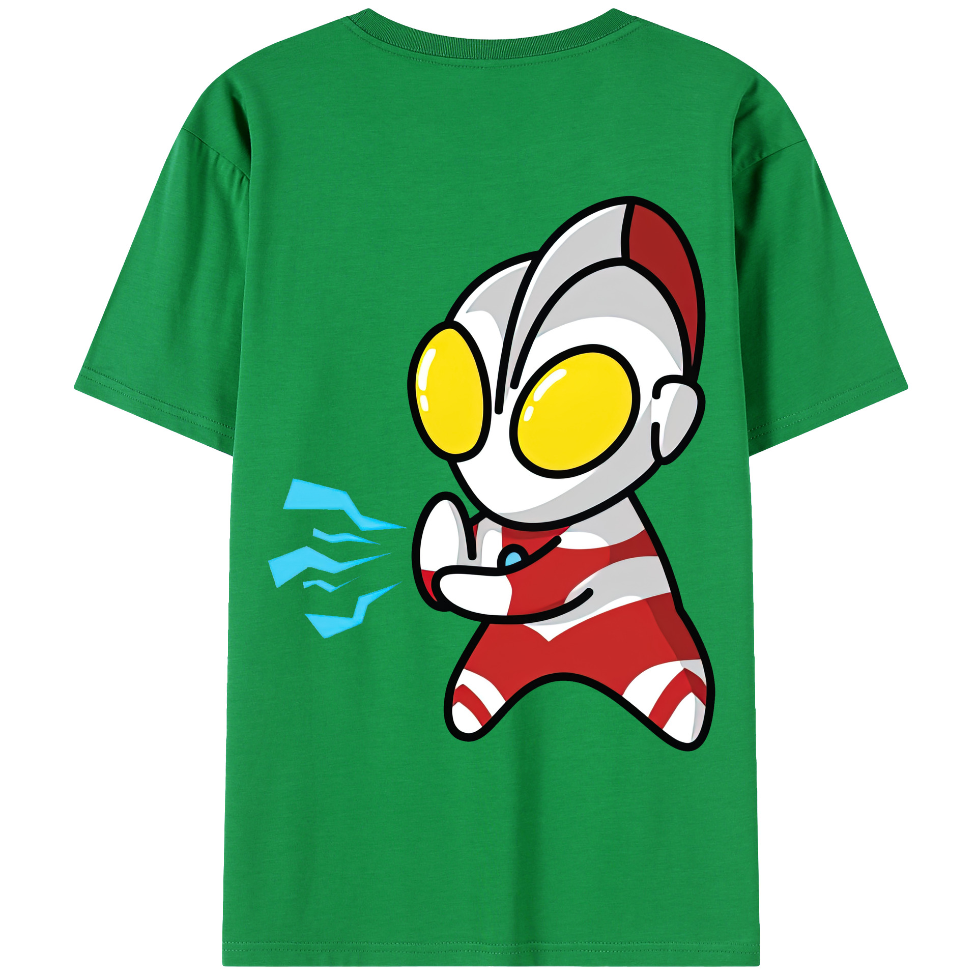（画像用） ウルトラマン Ultraman 綿100％ メンズ半袖Tシャツ（バックプリント） 通気性