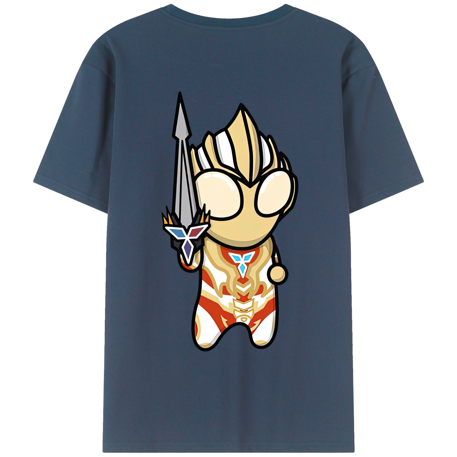 ウルトラマン Ultraman 綿100％ メンズ半袖Tシャツ（バックプリント） 通気性
