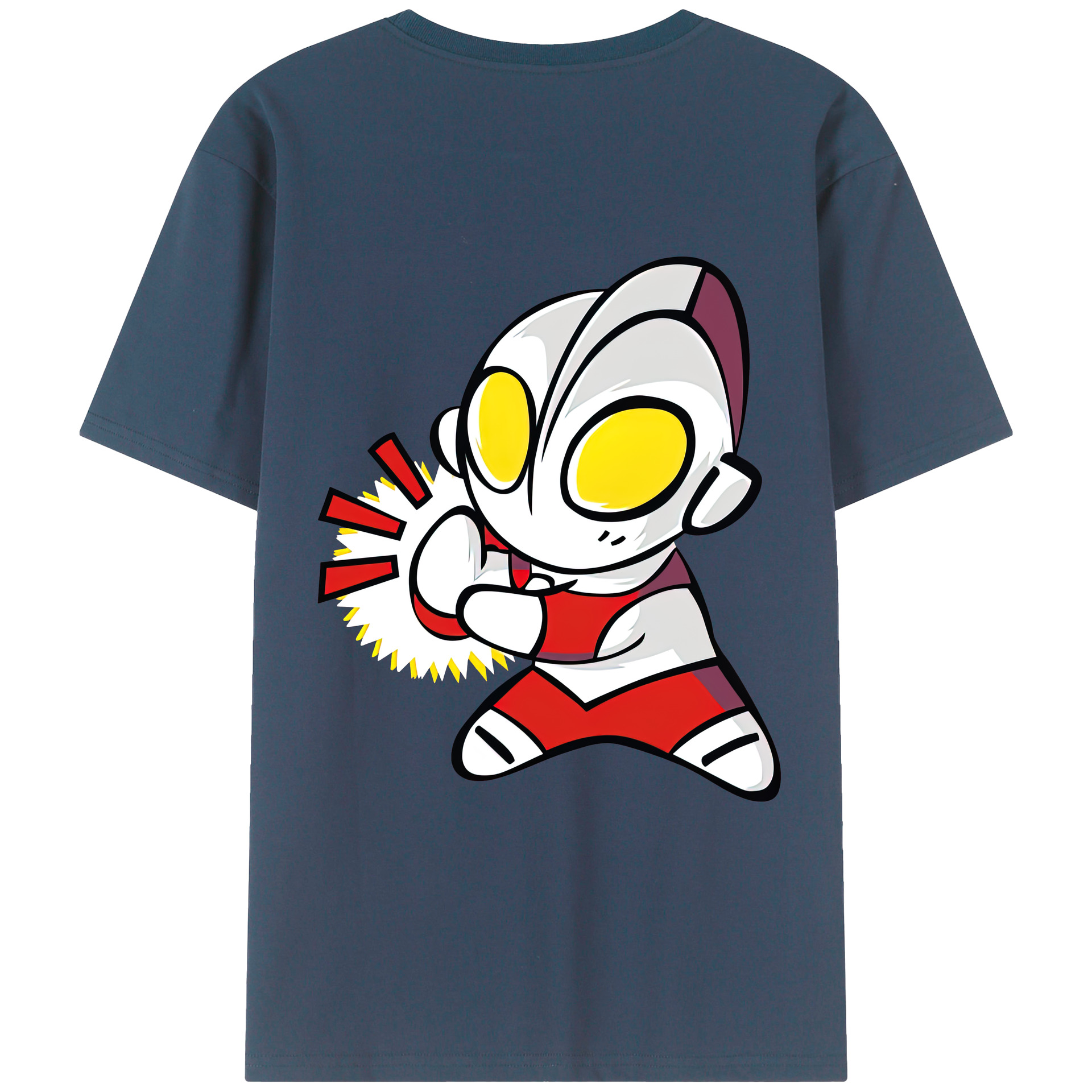ウルトラマン Ultraman 綿100％ メンズ半袖Tシャツ（バックプリント） 通気性