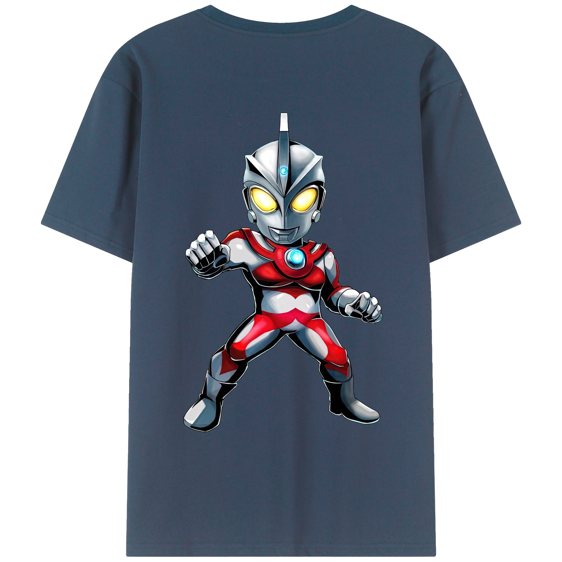 （画像用） ウルトラマン Ultraman 綿100％ メンズ半袖Tシャツ（バックプリント） 通気性
