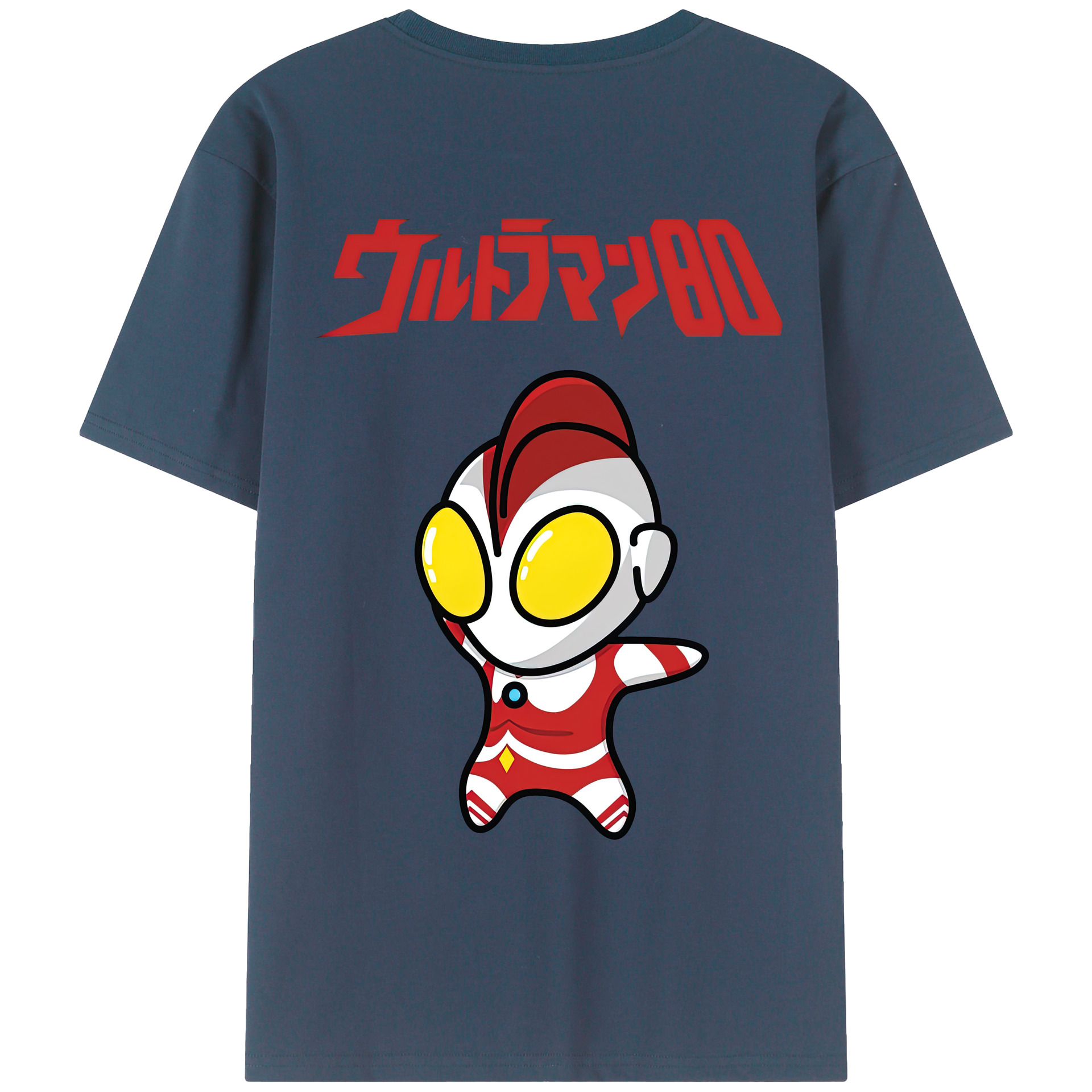 （画像用） ウルトラマン Ultraman 綿100％ メンズ半袖Tシャツ（バックプリント） 通気性