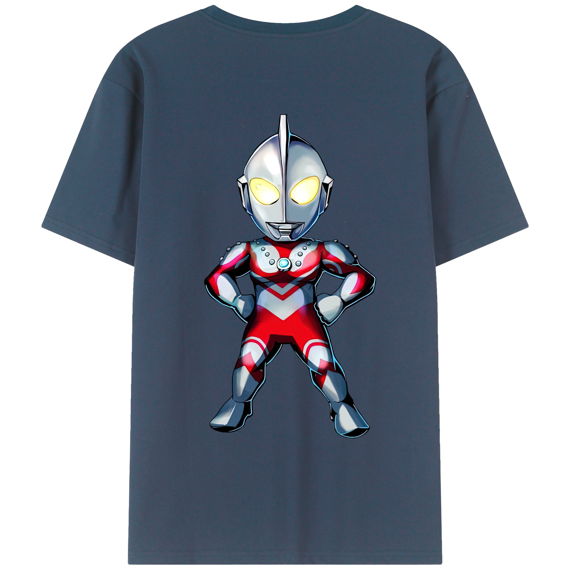 （画像用） ウルトラマン Ultraman 綿100％ メンズ半袖Tシャツ（バックプリント） 通気性