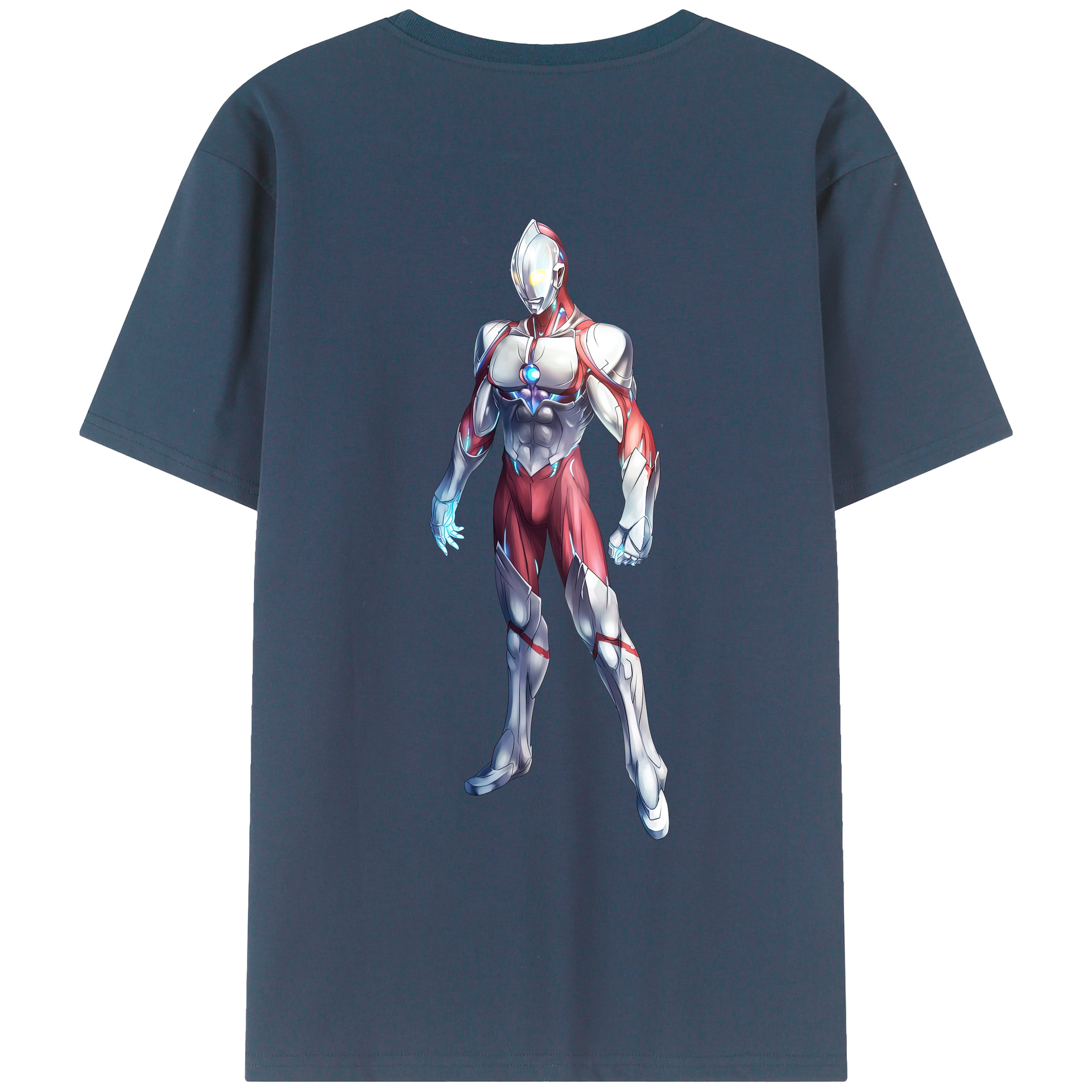 （画像用） ウルトラマン Ultraman 綿100％ メンズ半袖Tシャツ（バックプリント） 通気性