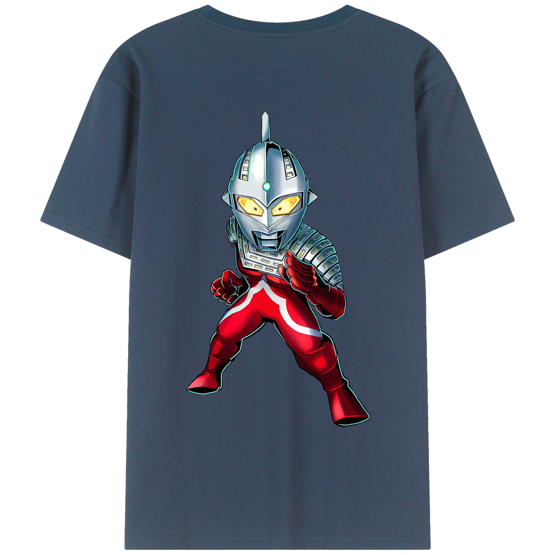 （画像用） ウルトラマン Ultraman 綿100％ メンズ半袖Tシャツ（バックプリント） 通気性