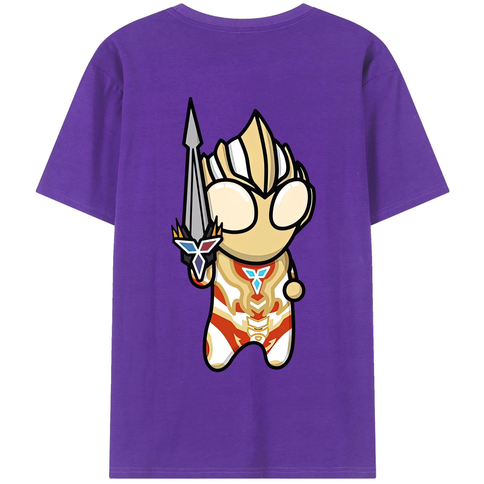 ウルトラマン Ultraman 綿100％ メンズ半袖Tシャツ（バックプリント） 通気性