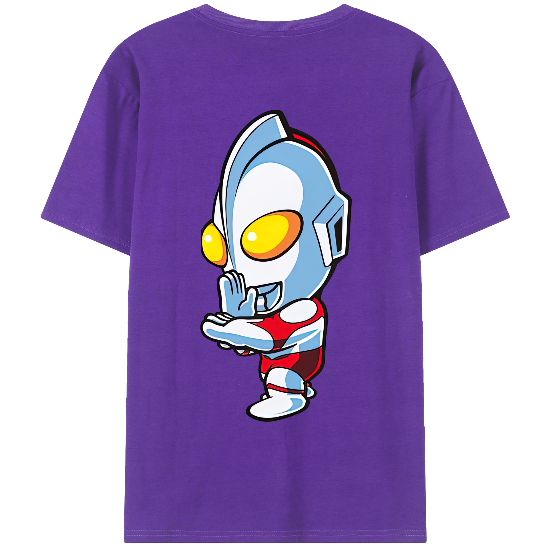 ウルトラマン Ultraman 綿100％ メンズ半袖Tシャツ（バックプリント） 通気性