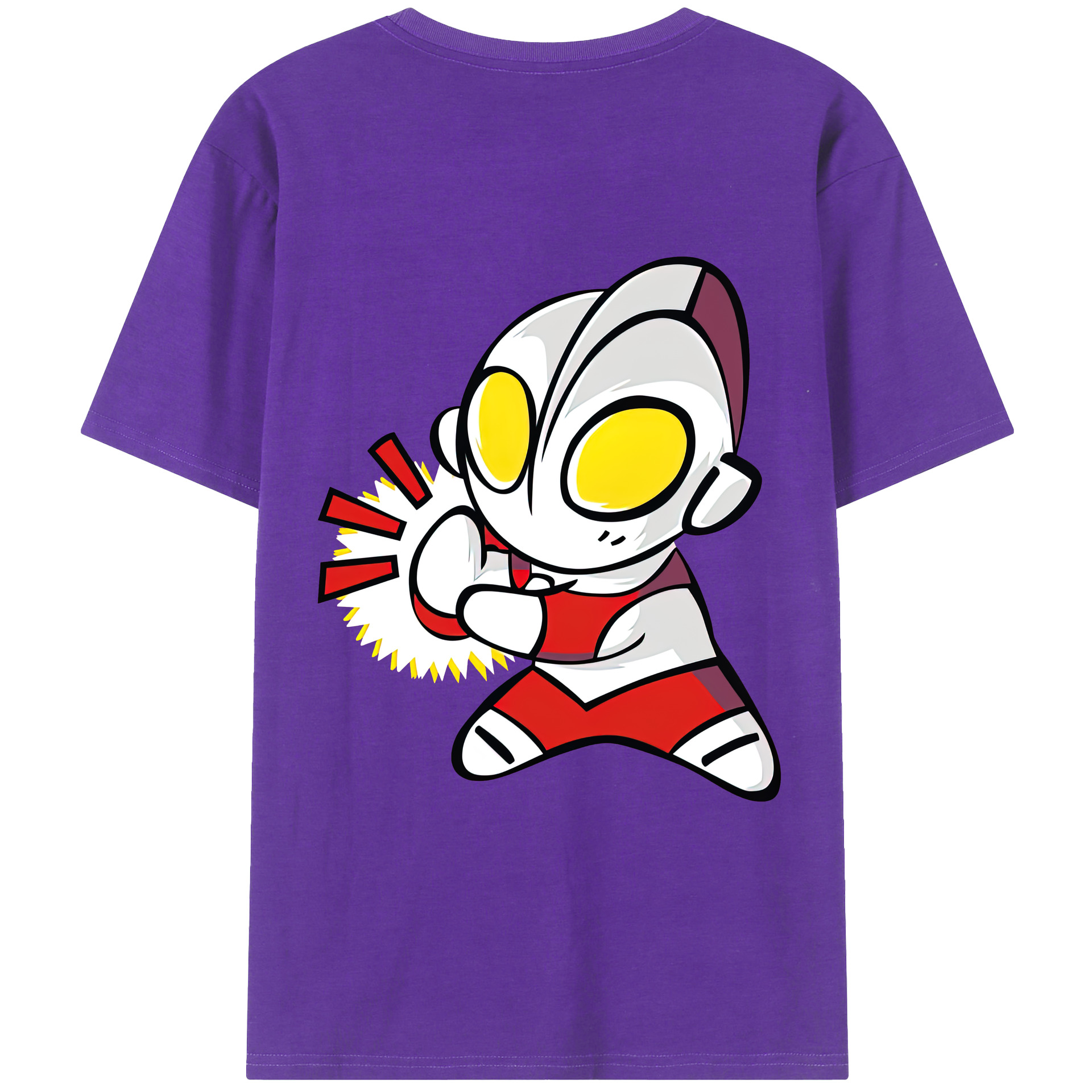 ウルトラマン Ultraman 綿100％ メンズ半袖Tシャツ（バックプリント） 通気性