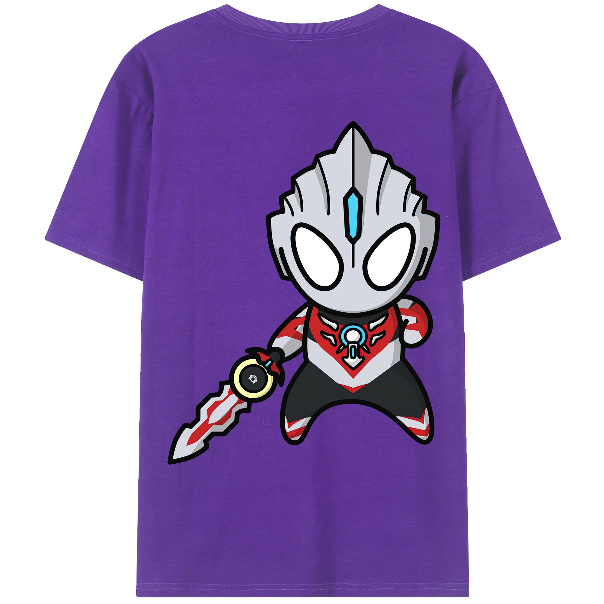 ウルトラマン Ultraman 綿100％ メンズ半袖Tシャツ（バックプリント） 通気性