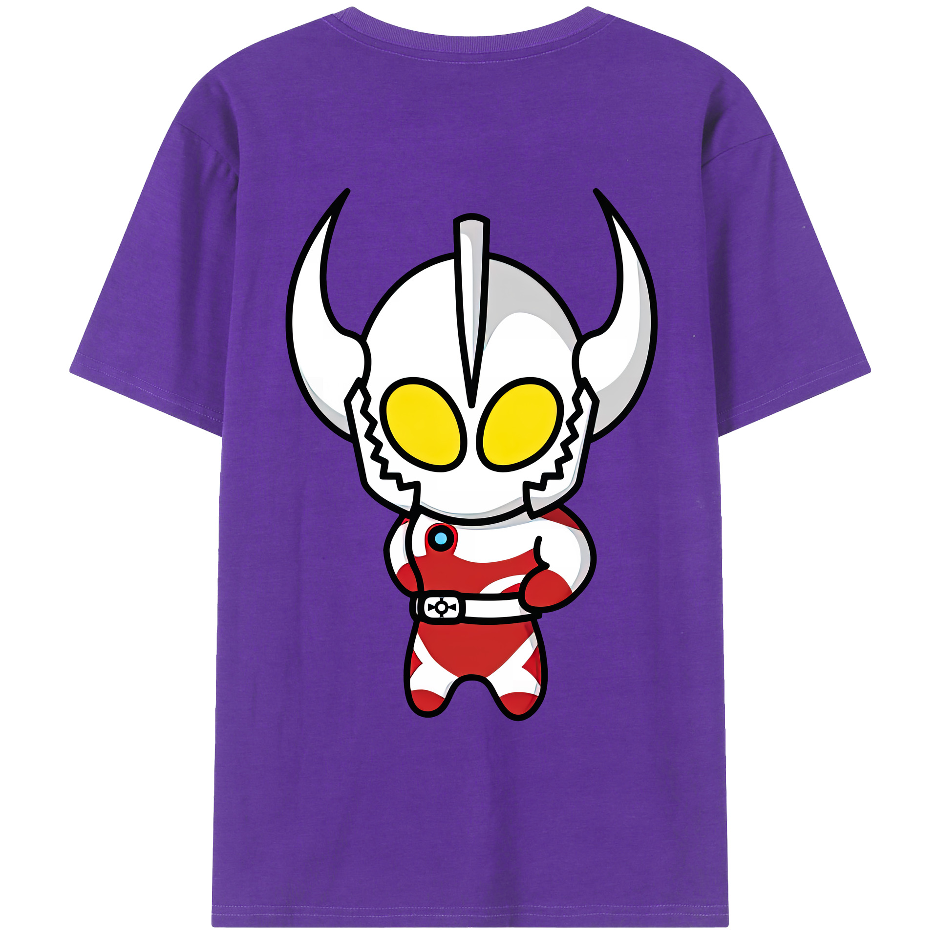 （画像用） ウルトラマン Ultraman 綿100％ メンズ半袖Tシャツ（バックプリント） 通気性