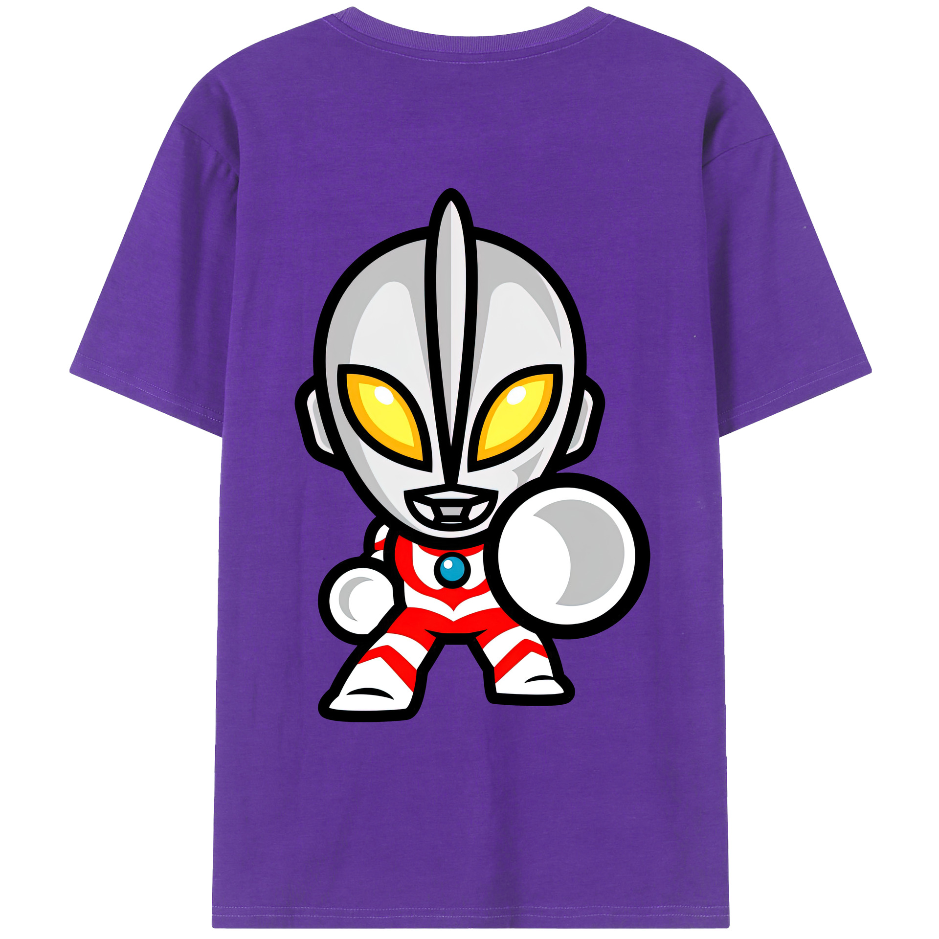 ウルトラマン Ultraman 綿100％ メンズ半袖Tシャツ（バックプリント） 通気性