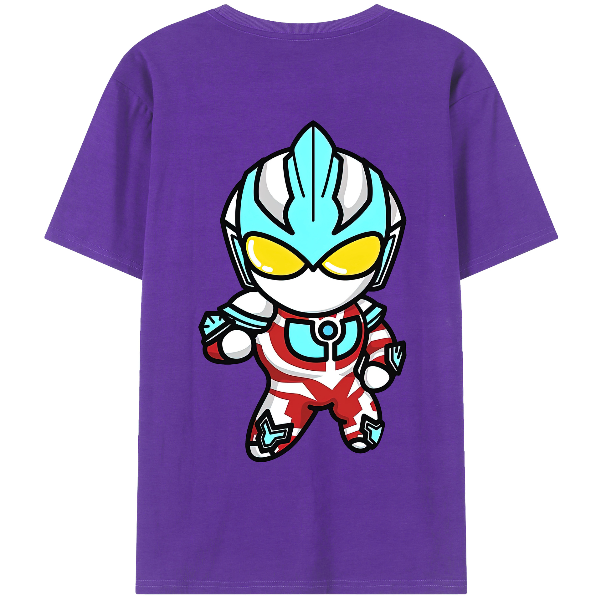 ウルトラマン Ultraman 綿100％ メンズ半袖Tシャツ（バックプリント） 通気性
