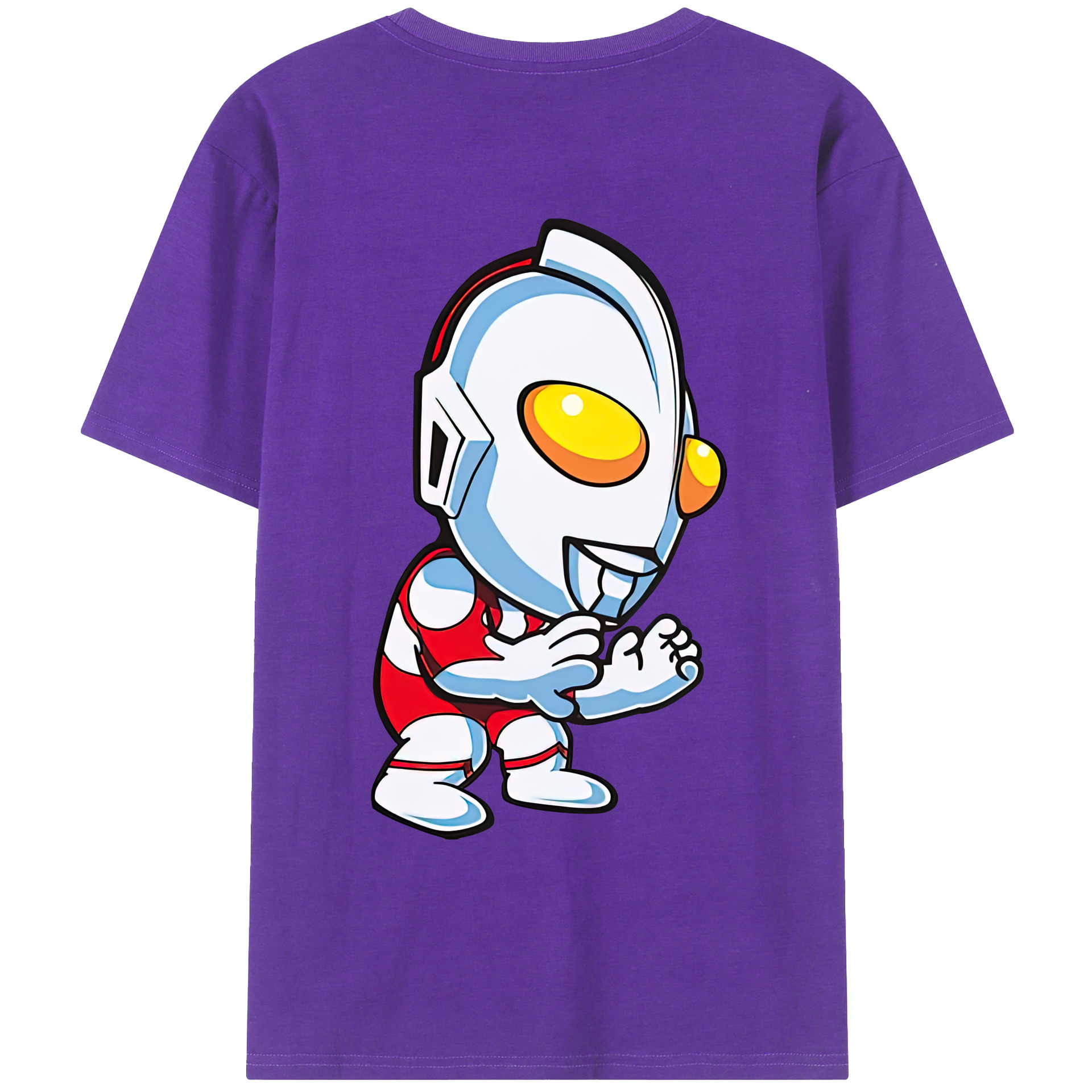 ウルトラマン Ultraman 綿100％ メンズ半袖Tシャツ（バックプリント） 通気性