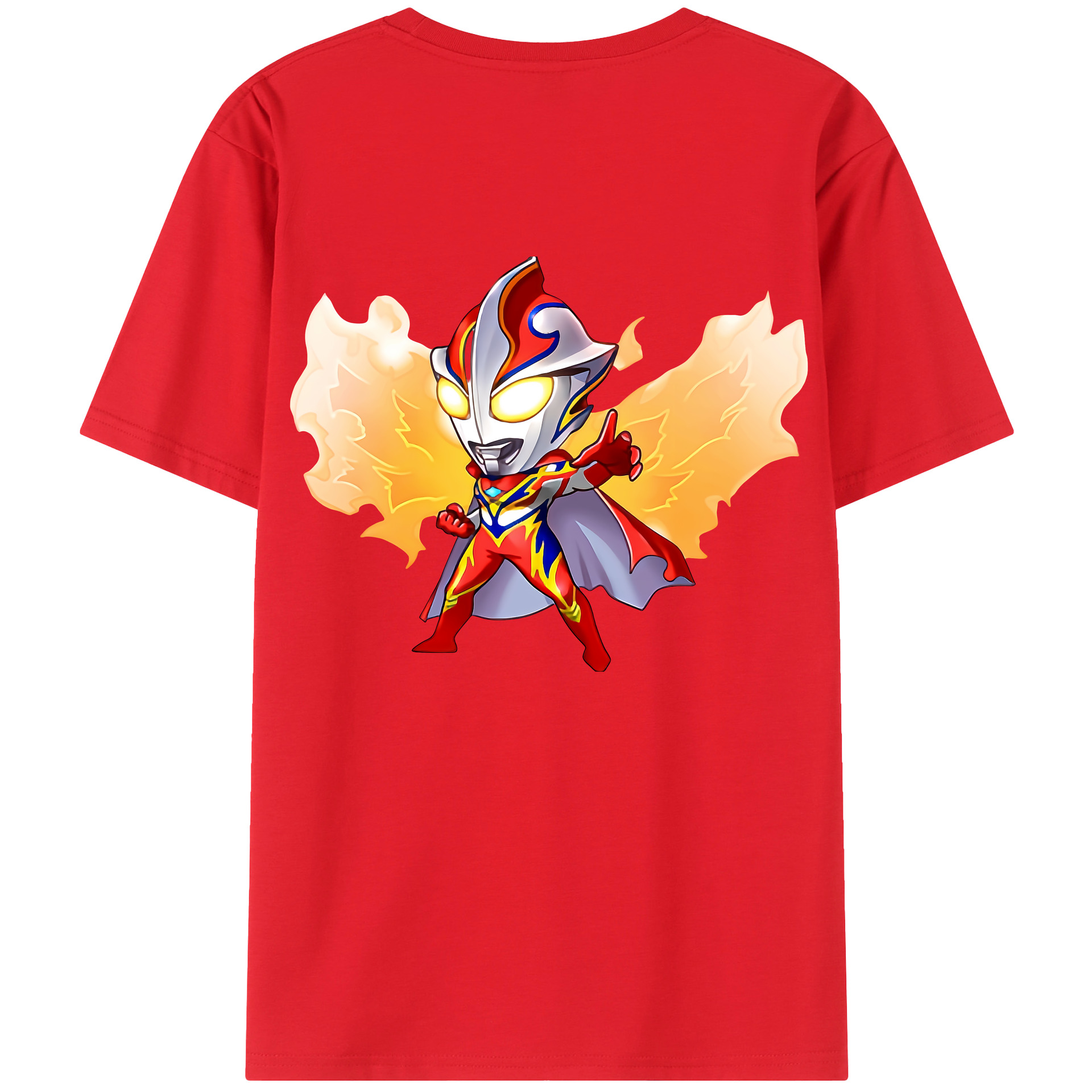 （画像用） ウルトラマン Ultraman 綿100％ メンズ半袖Tシャツ（バックプリント） 通気性