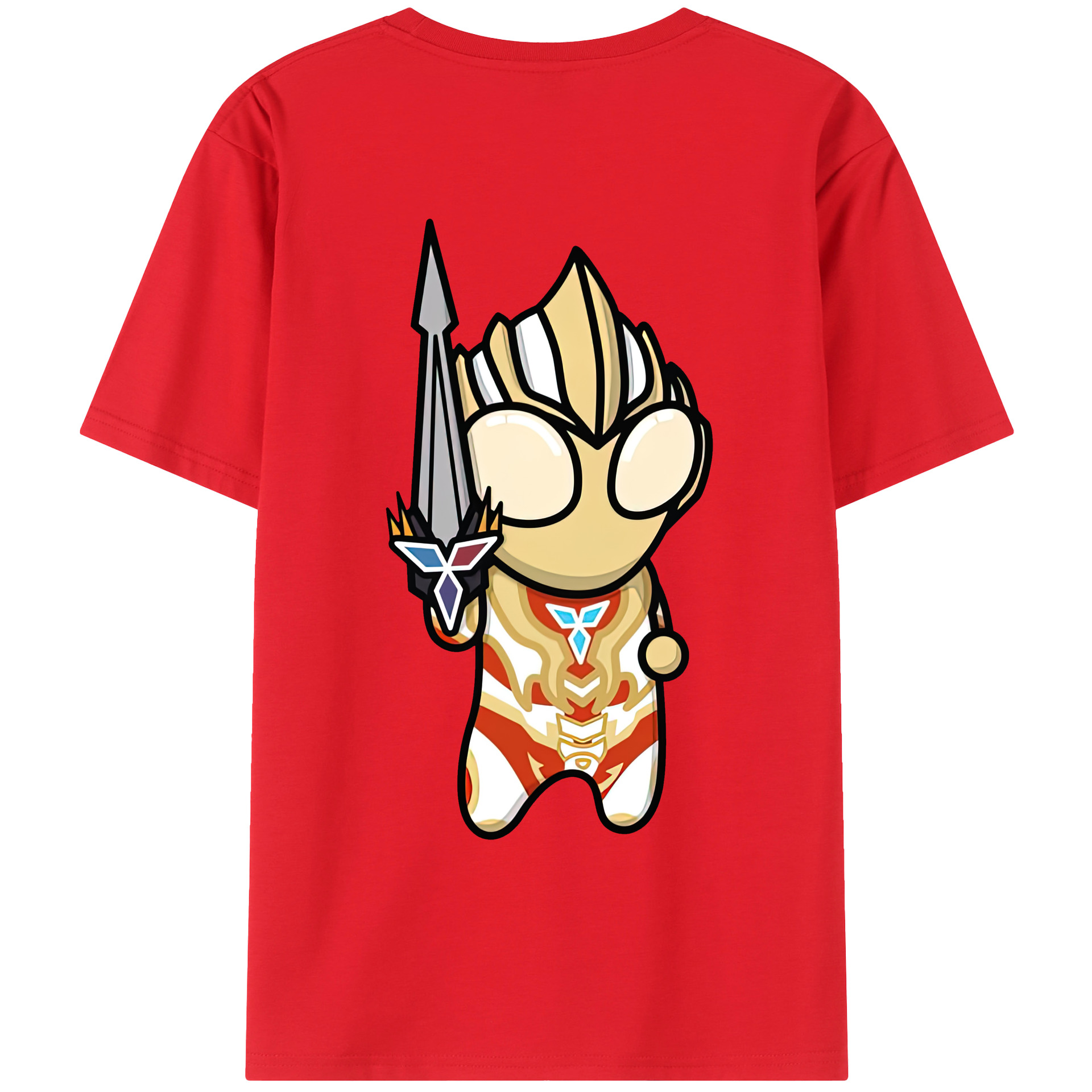 ウルトラマン Ultraman 綿100％ メンズ半袖Tシャツ（バックプリント） 通気性