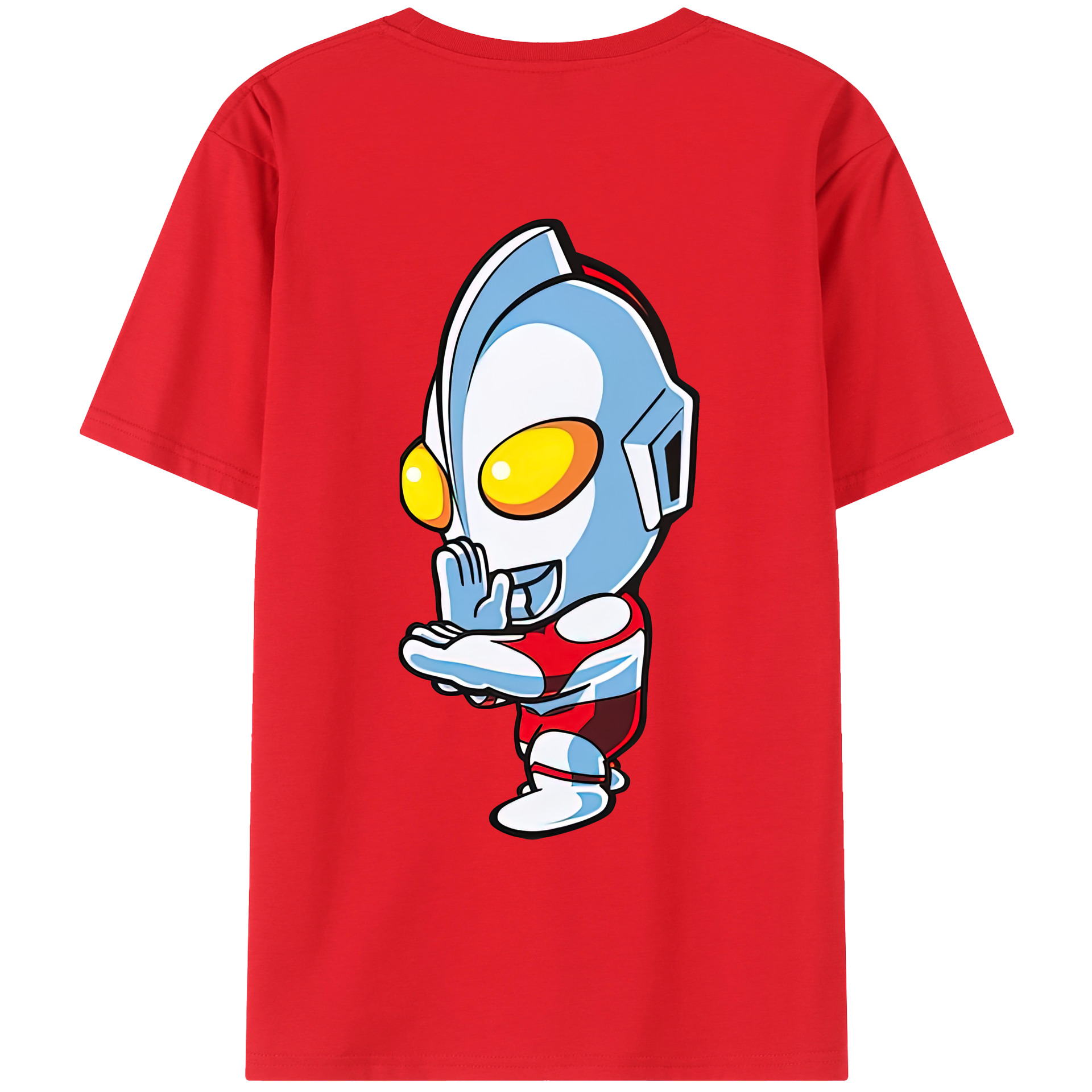 ウルトラマン Ultraman 綿100％ メンズ半袖Tシャツ（バックプリント） 通気性