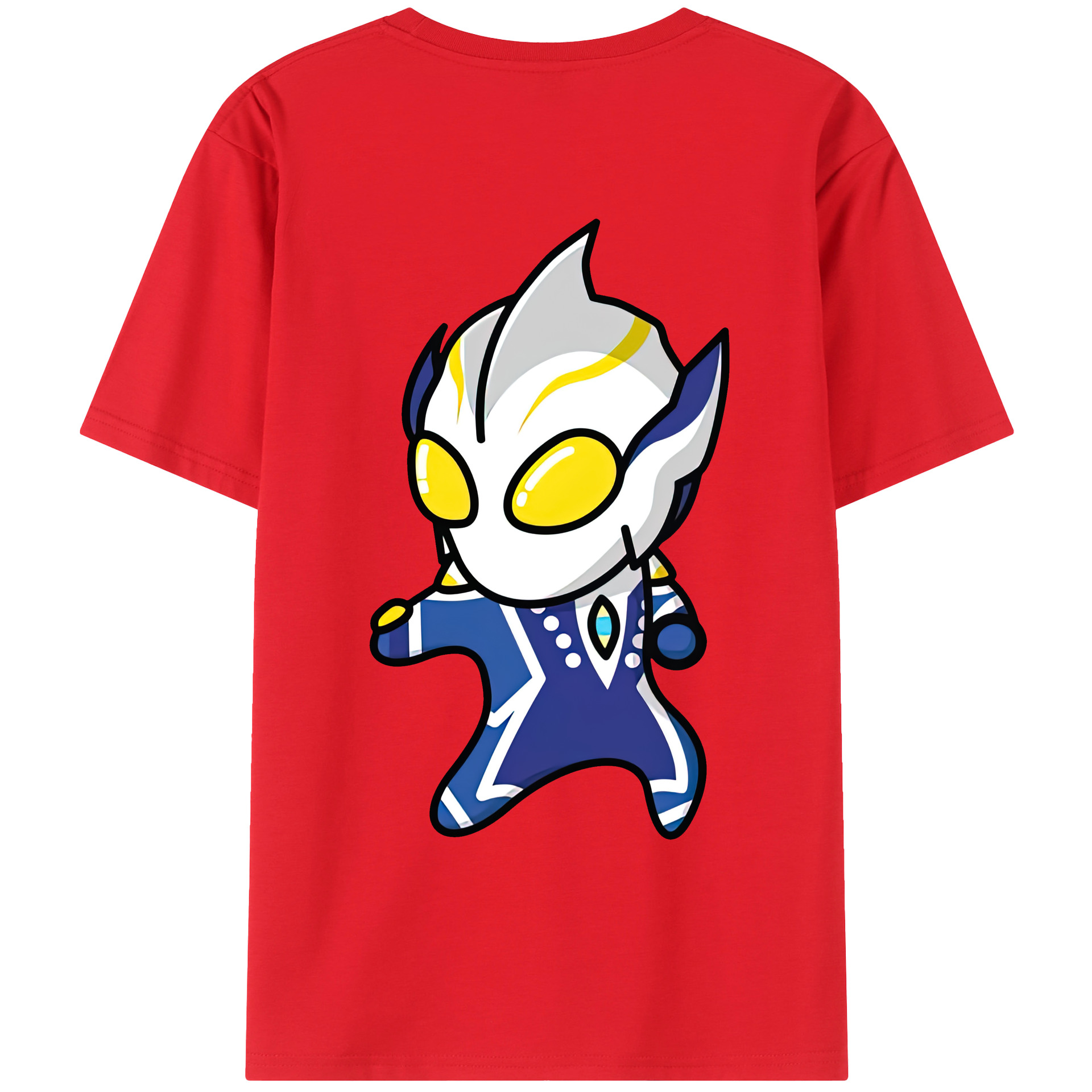 （画像用） ウルトラマン Ultraman 綿100％ メンズ半袖Tシャツ（バックプリント） 通気性
