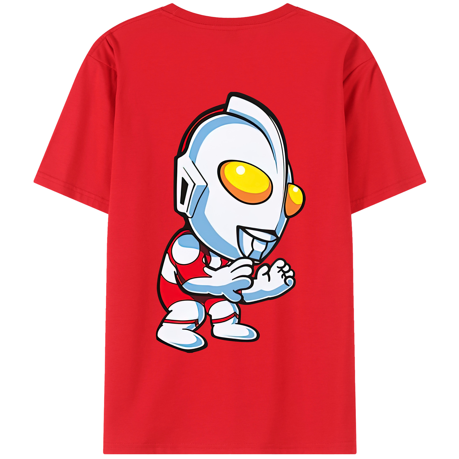 ウルトラマン Ultraman 綿100％ メンズ半袖Tシャツ（バックプリント） 通気性