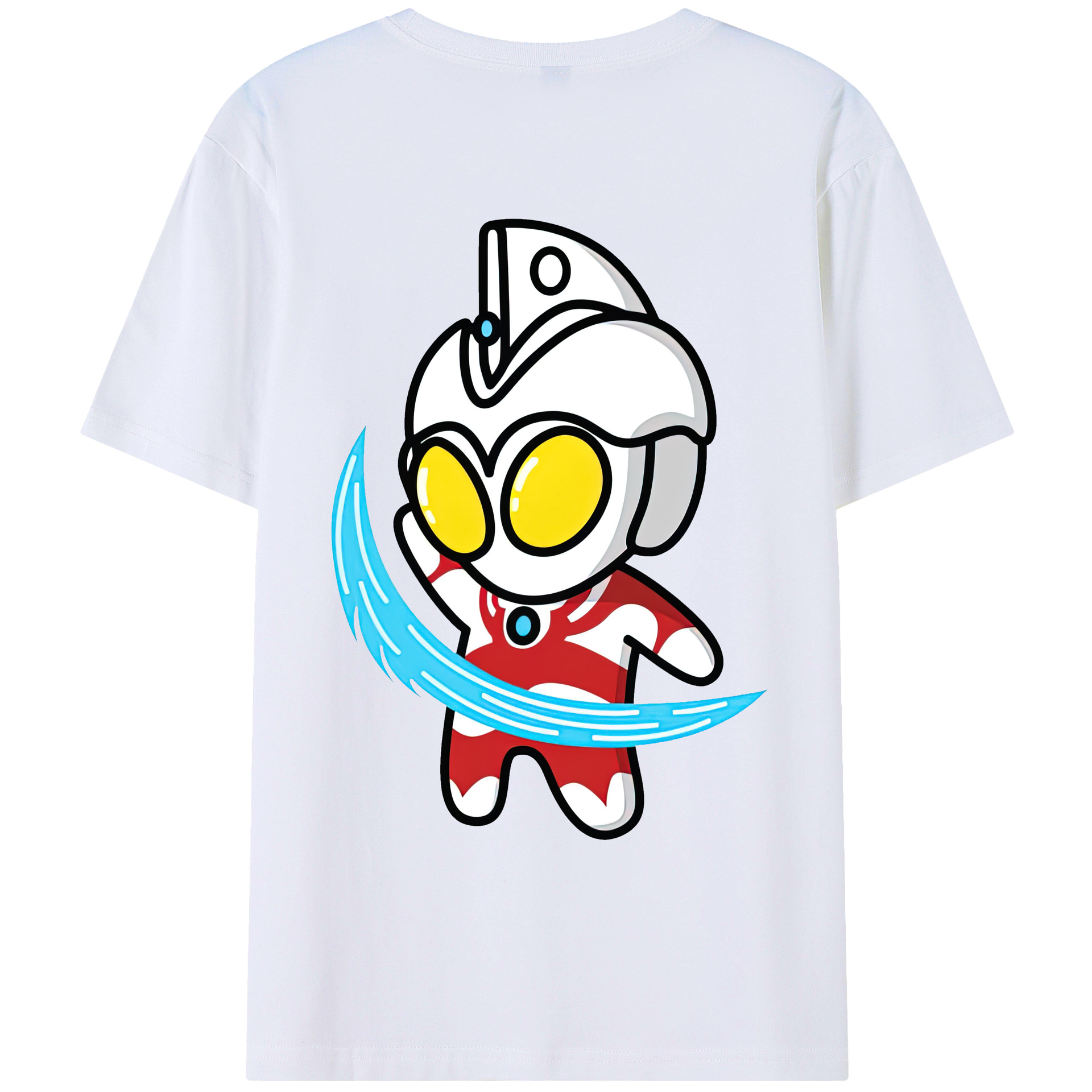 （画像用） ウルトラマン Ultraman 綿100％ メンズ半袖Tシャツ（バックプリント） 通気性