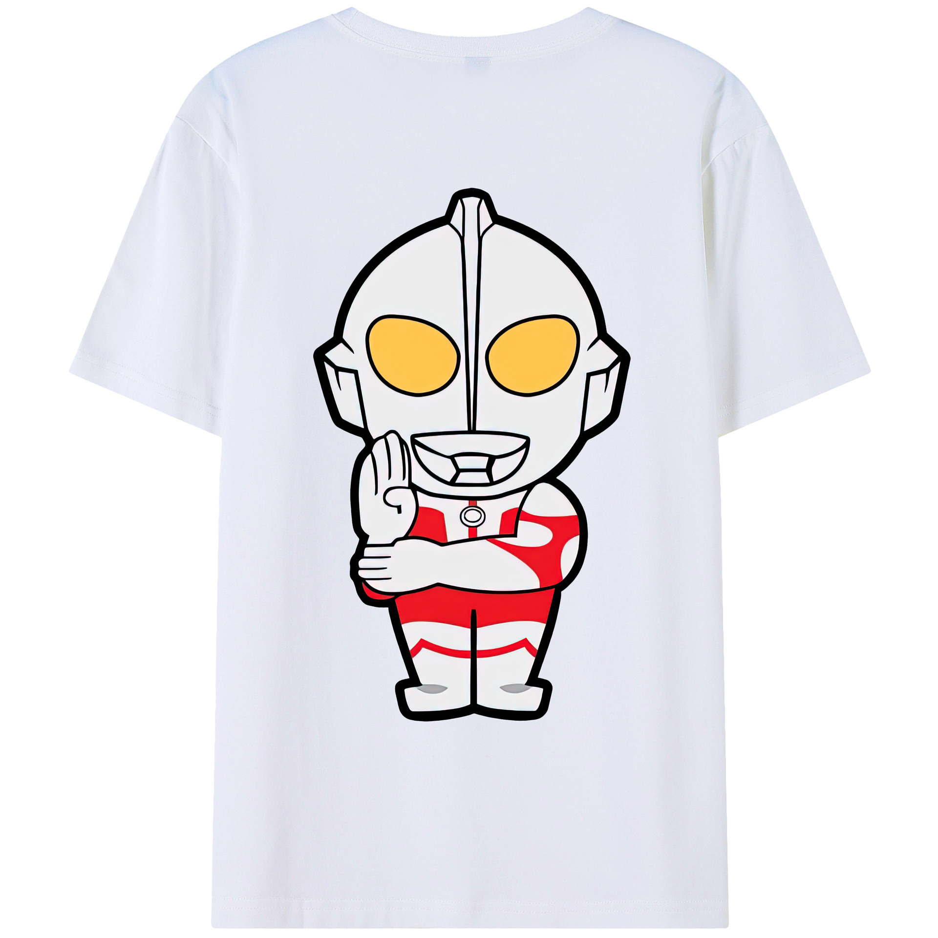（画像用） ウルトラマン Ultraman 綿100％ メンズ半袖Tシャツ（バックプリント） 通気性