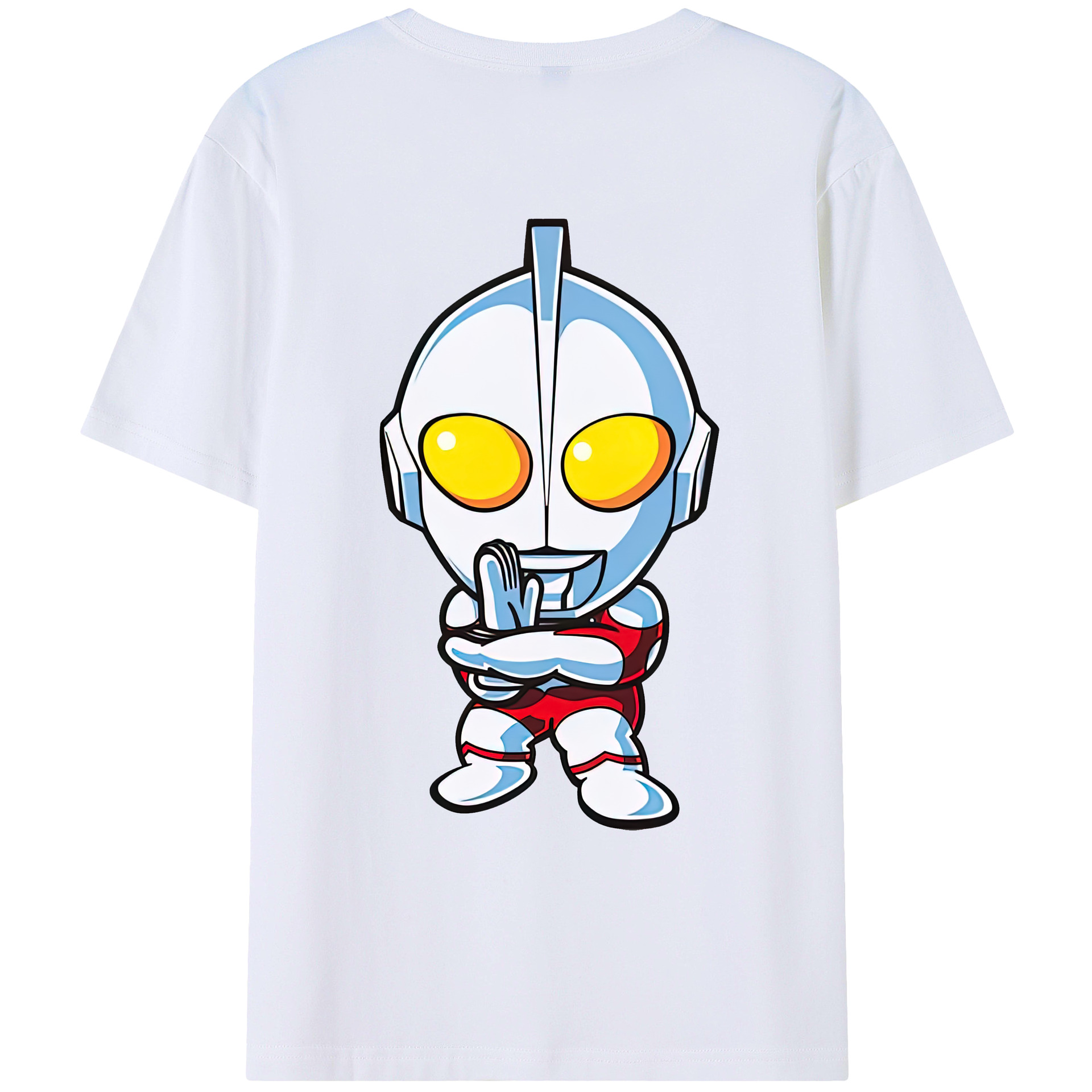 （画像用） ウルトラマン Ultraman 綿100％ メンズ半袖Tシャツ（バックプリント） 通気性