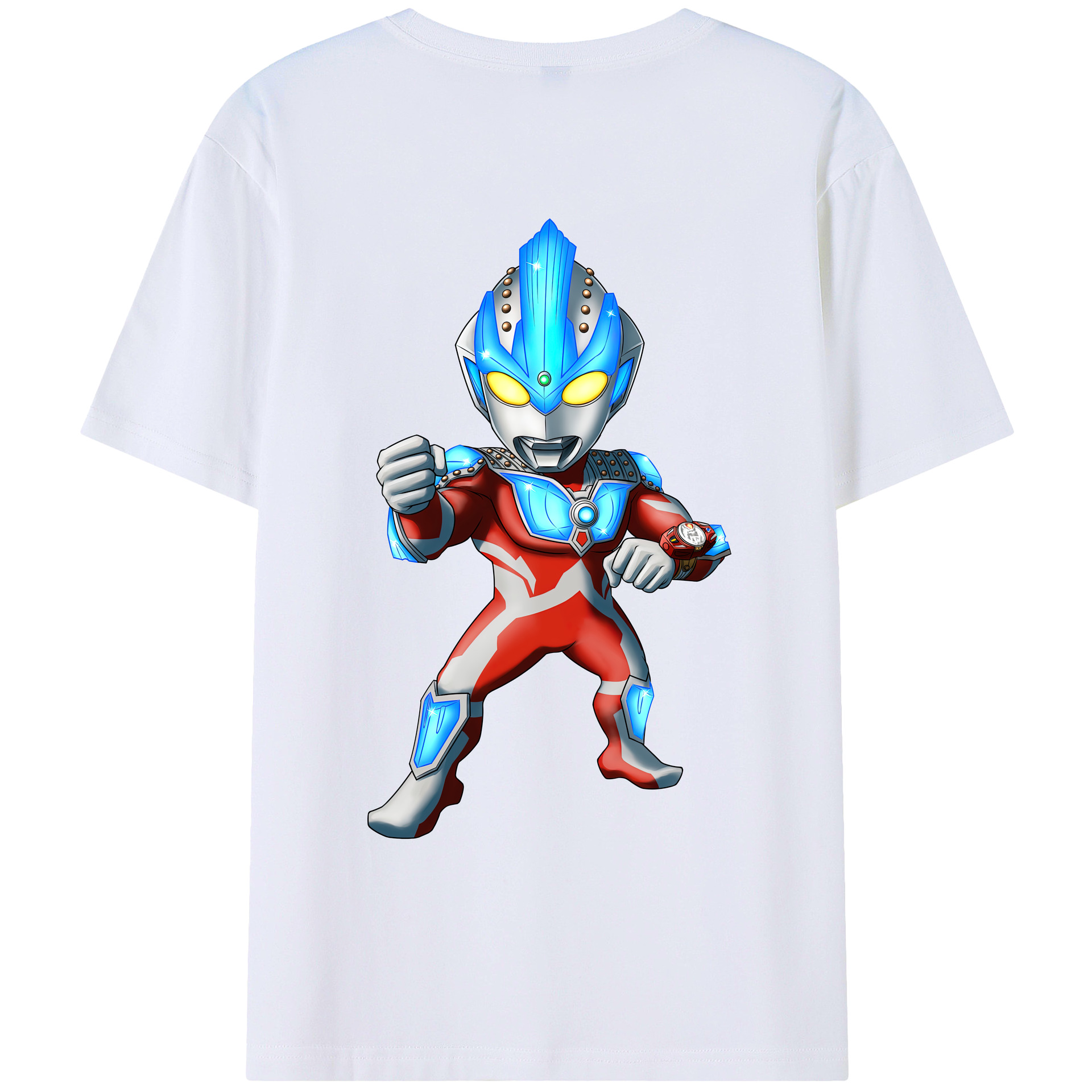 （画像用） ウルトラマン Ultraman 綿100％ メンズ半袖Tシャツ（バックプリント） 通気性