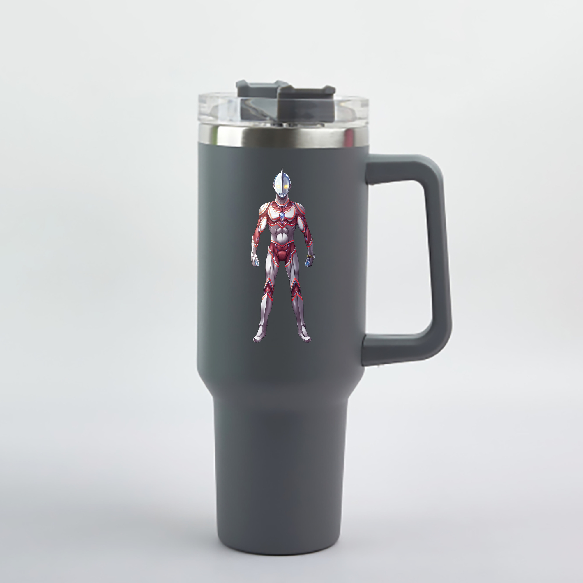 ウルトラマン Ultraman 1200mL車用タンブラー - クリスタルステッカー（プラスチックストロー付き）
