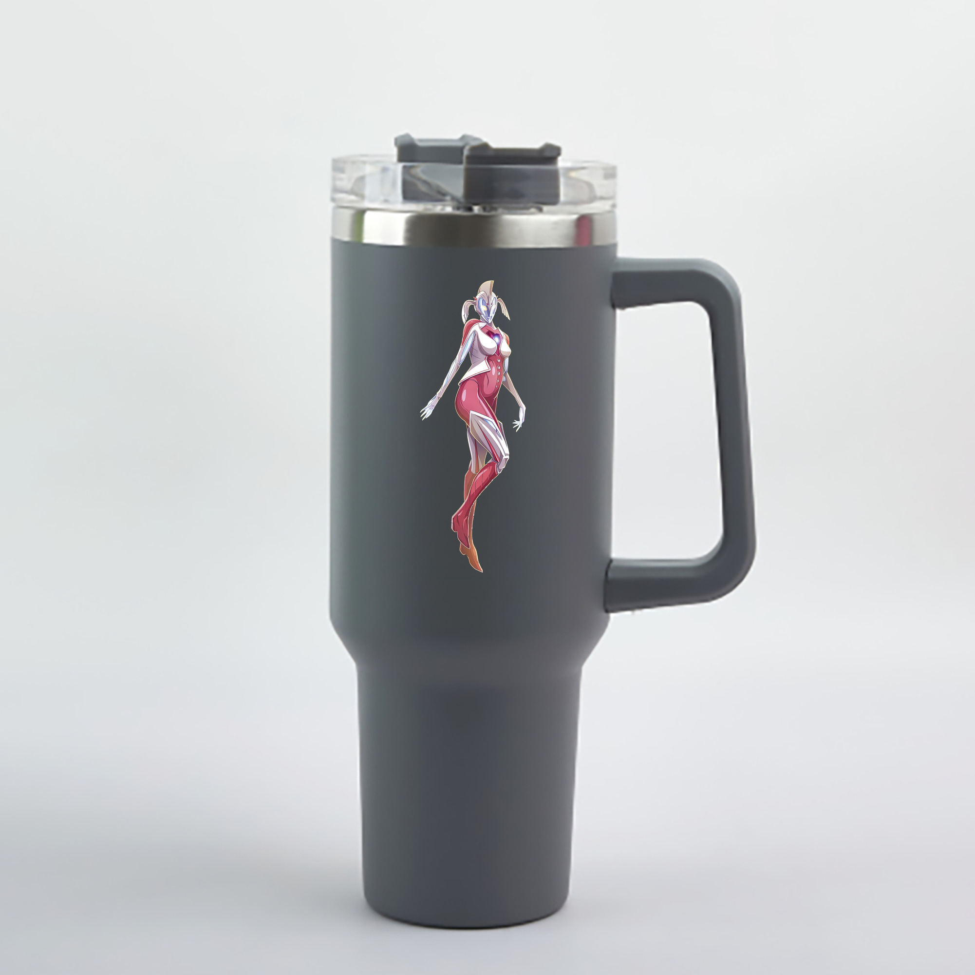 ウルトラマン Ultraman 1200mL車用タンブラー - クリスタルステッカー（プラスチックストロー付き）