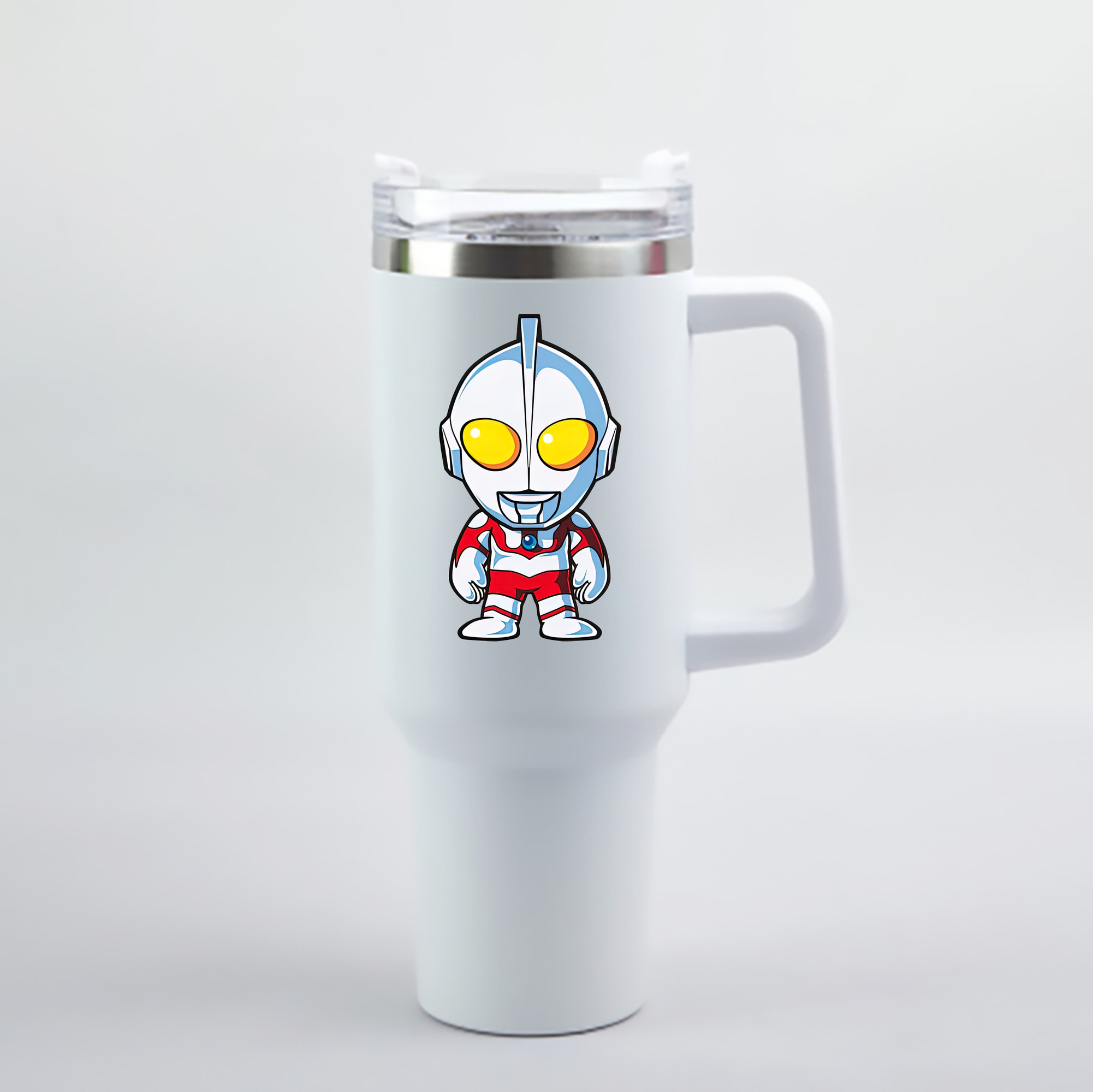 （画像用） ウルトラマン Ultraman 1200mL車用タンブラー - クリスタルステッカー（プラスチックストロー付き）